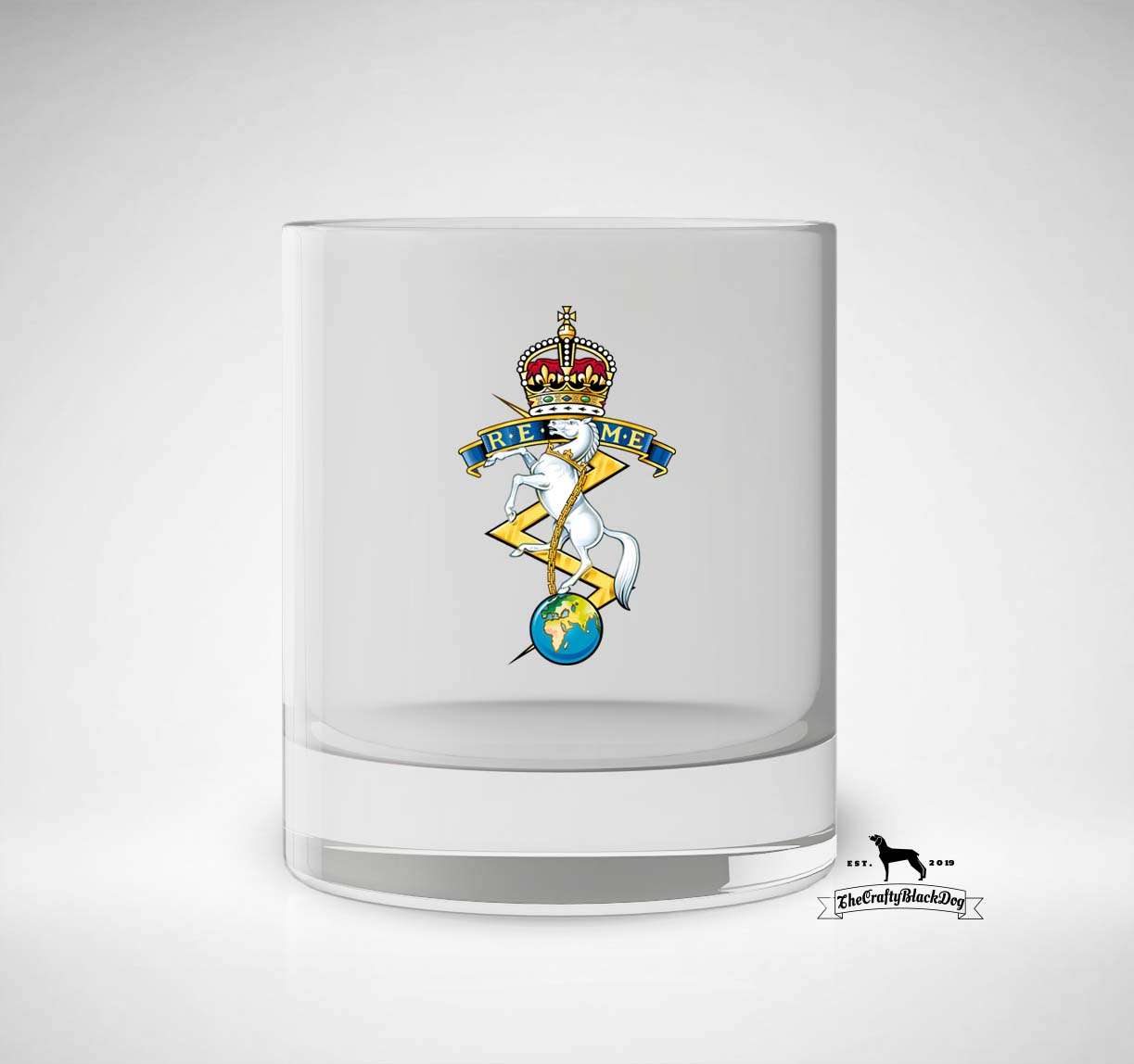 Royal Electrical and Mechanical Engineers - Whiskey/Spirit Glass KC