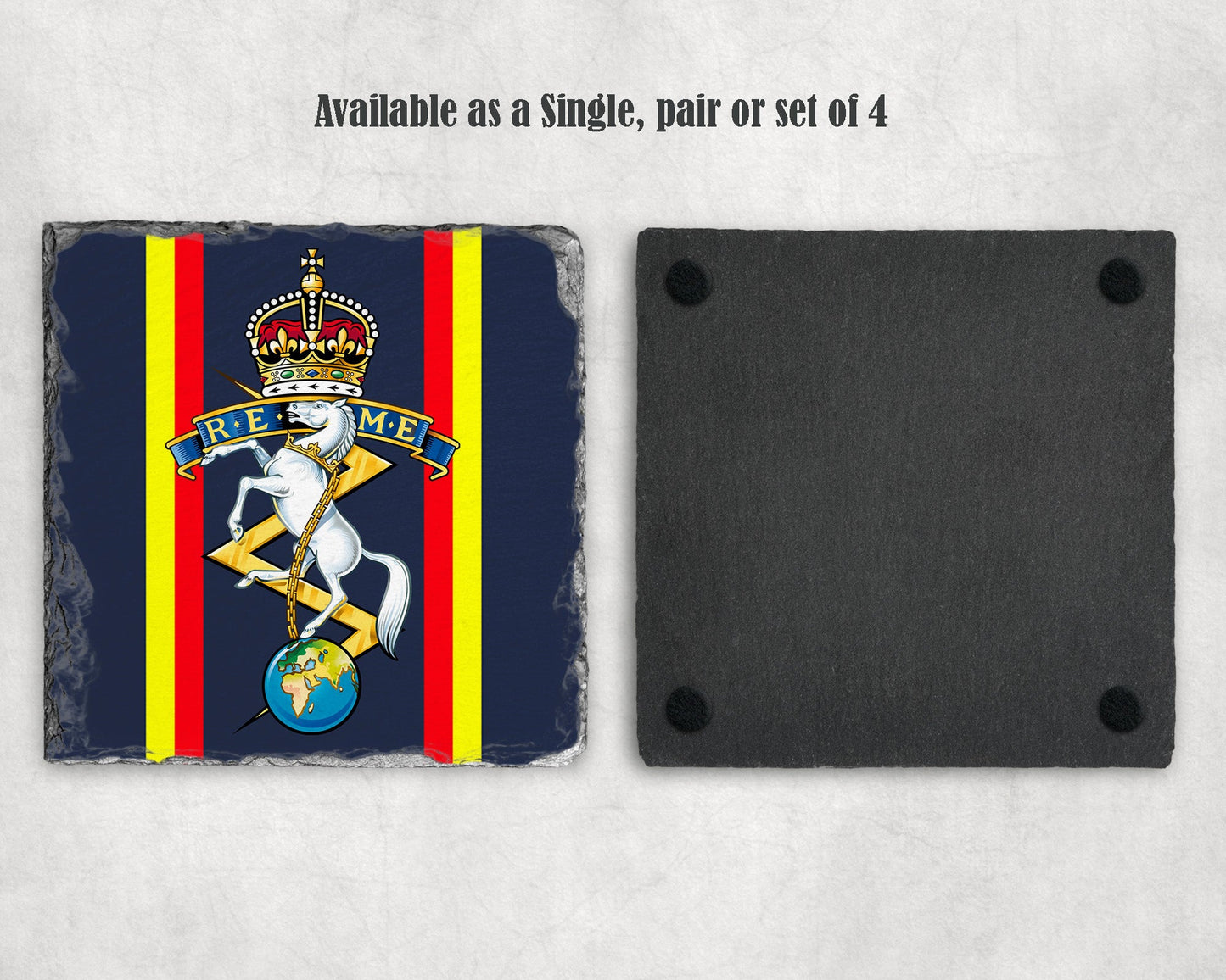Royal Electrical Mechanical Engineers KC - Slate Coaster