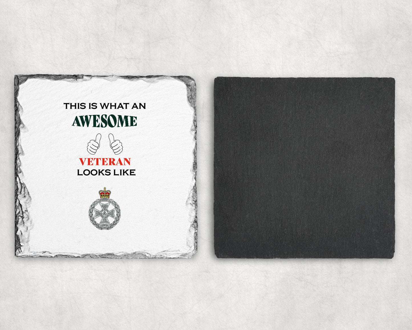 Royal Green Jackets - Veteran - Slate Coaster