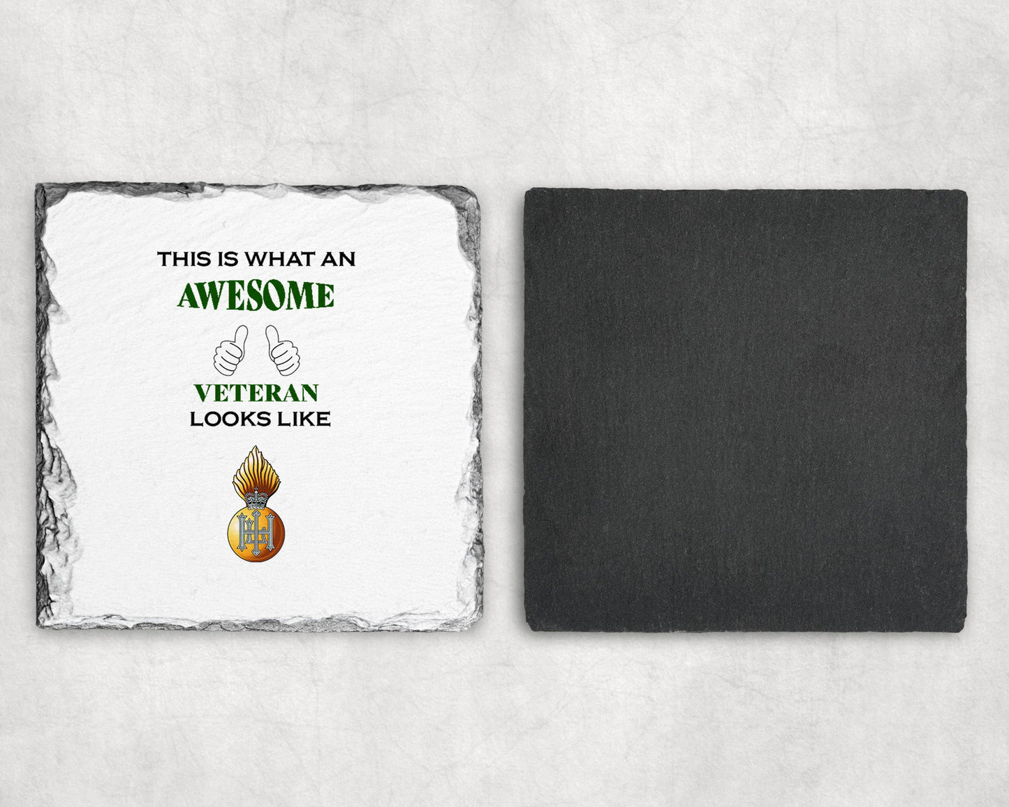 Royal Highland Fusiliers - Veteran - Slate Coaster