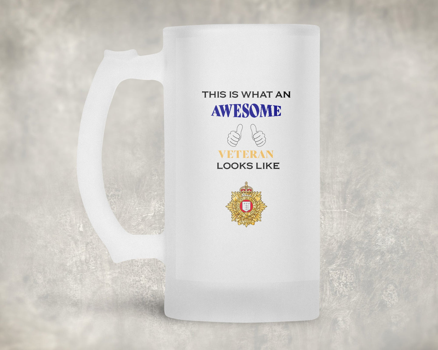 Royal Logistic Corps Officer KC - Veteran - Frosted Stein