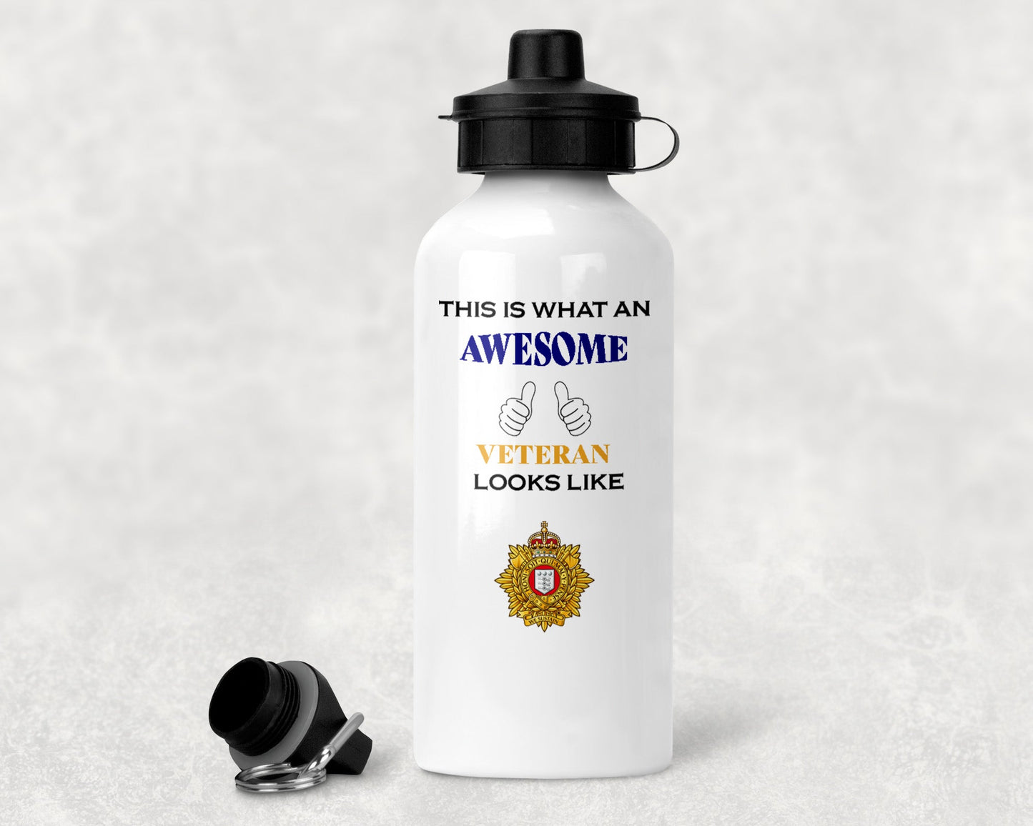 Royal Logistic Corps Officer KC - Veteran - Aluminium Water Bottle
