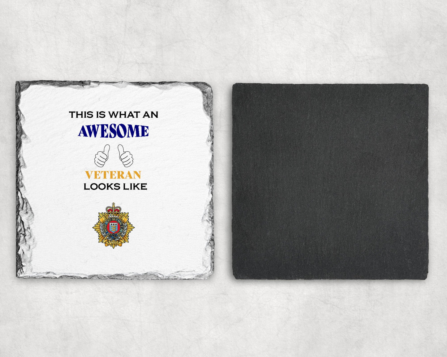 Royal Logistic Corps - Veteran - Slate Coaster