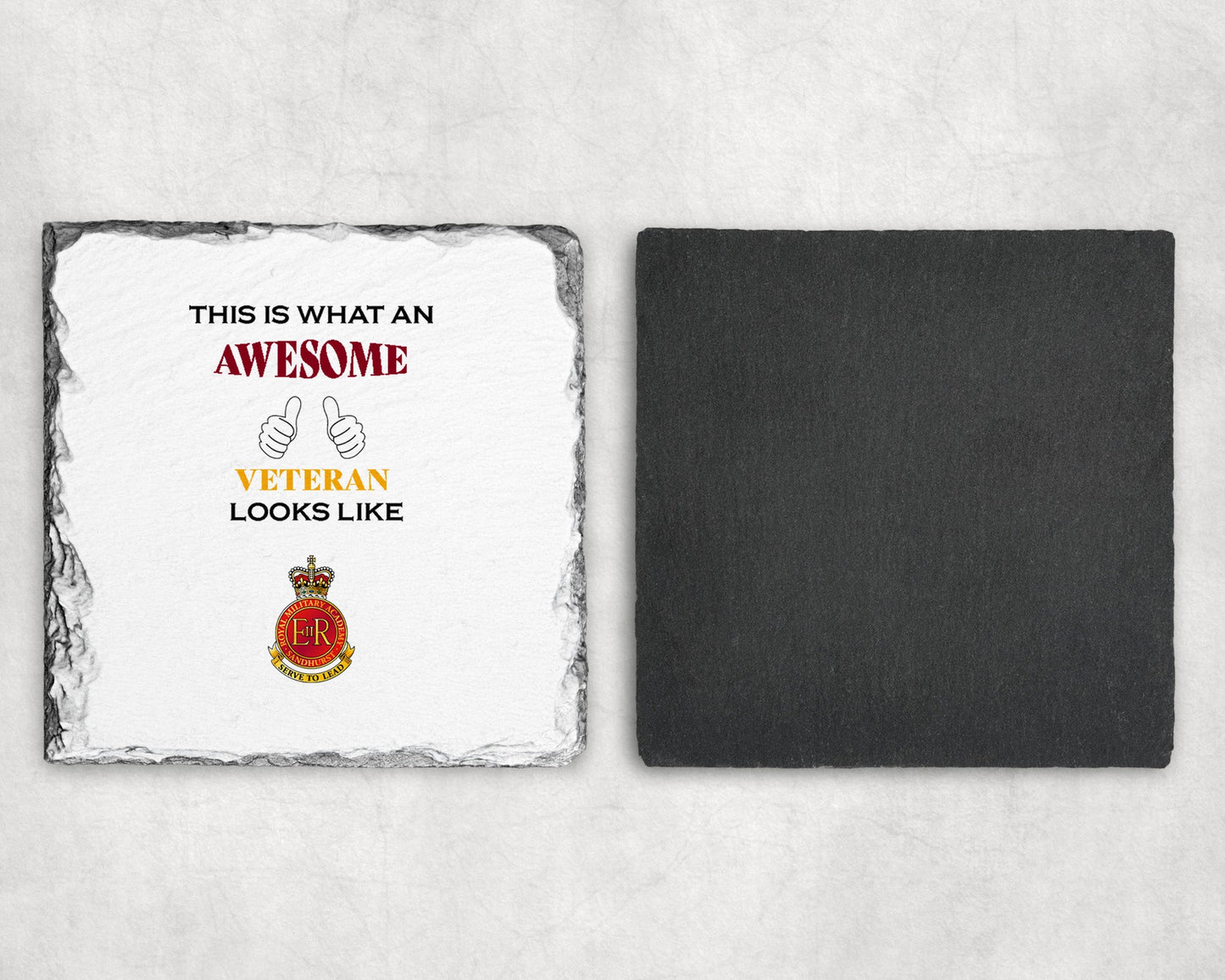 Royal Military Academy Sandhurst - Veteran - Slate Coaster