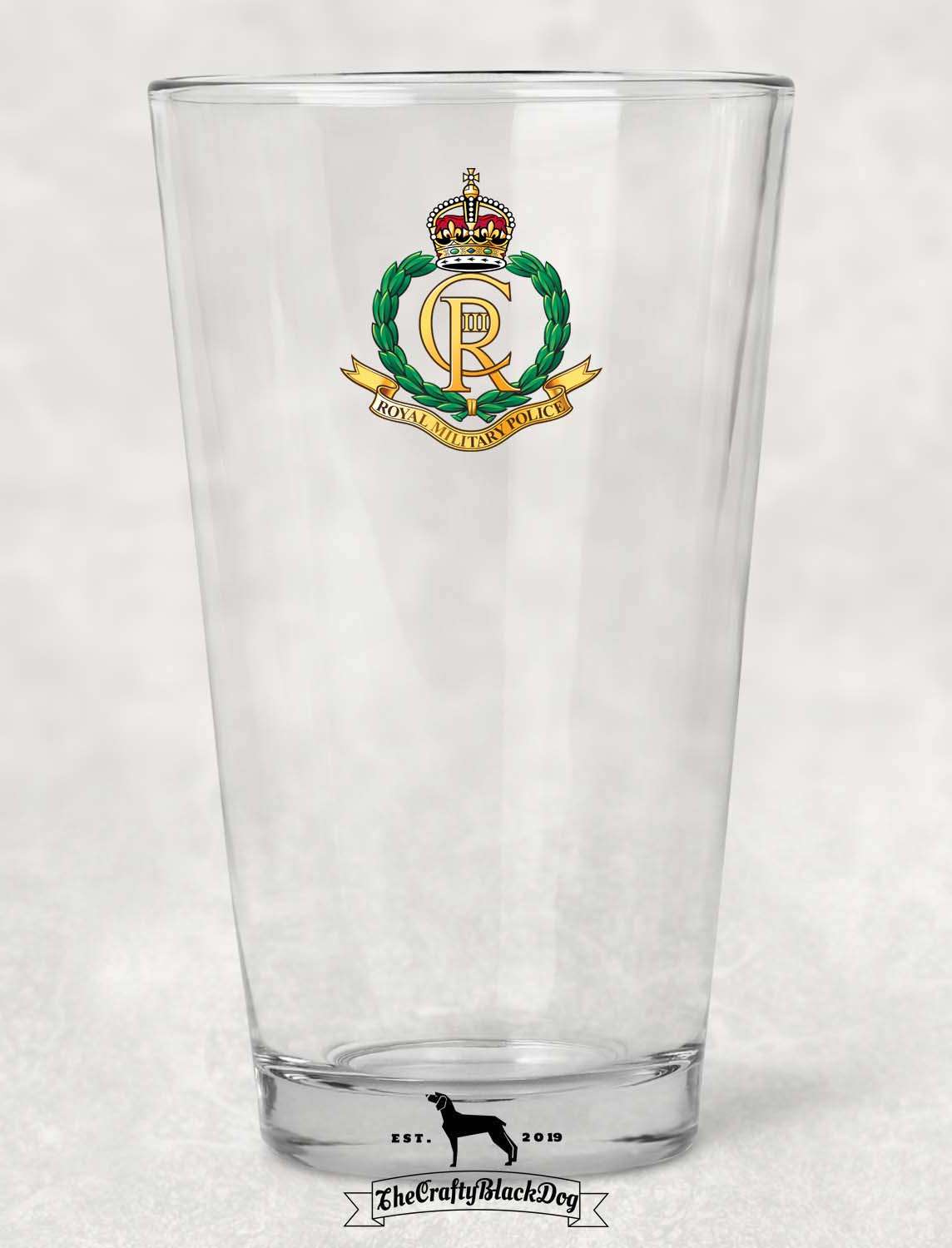 Royal Military Police - Pint Glass (New King's Crown)