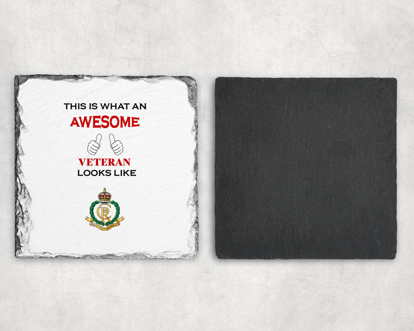 Royal Military Police KC - Veteran - Slate Coaster