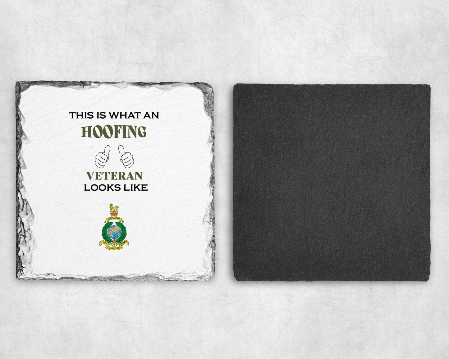 Royal Marines Corps Crest - Veteran - Slate Coaster