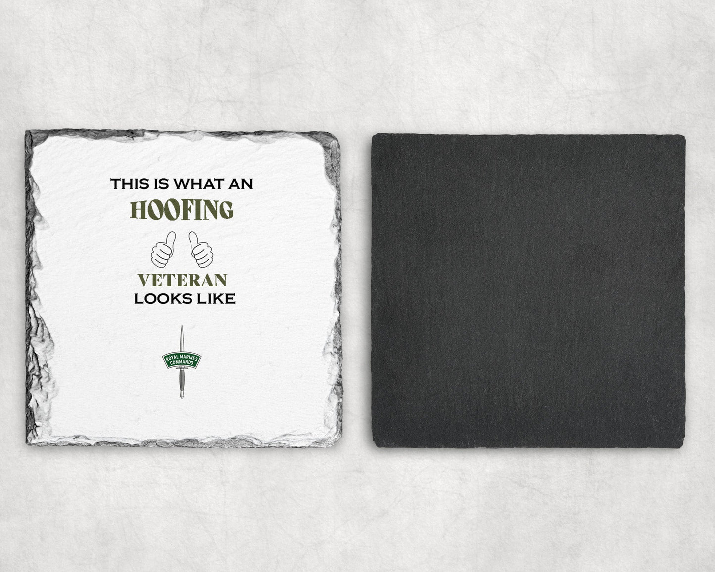 Royal Marines Dagger - Veteran - Slate Coaster