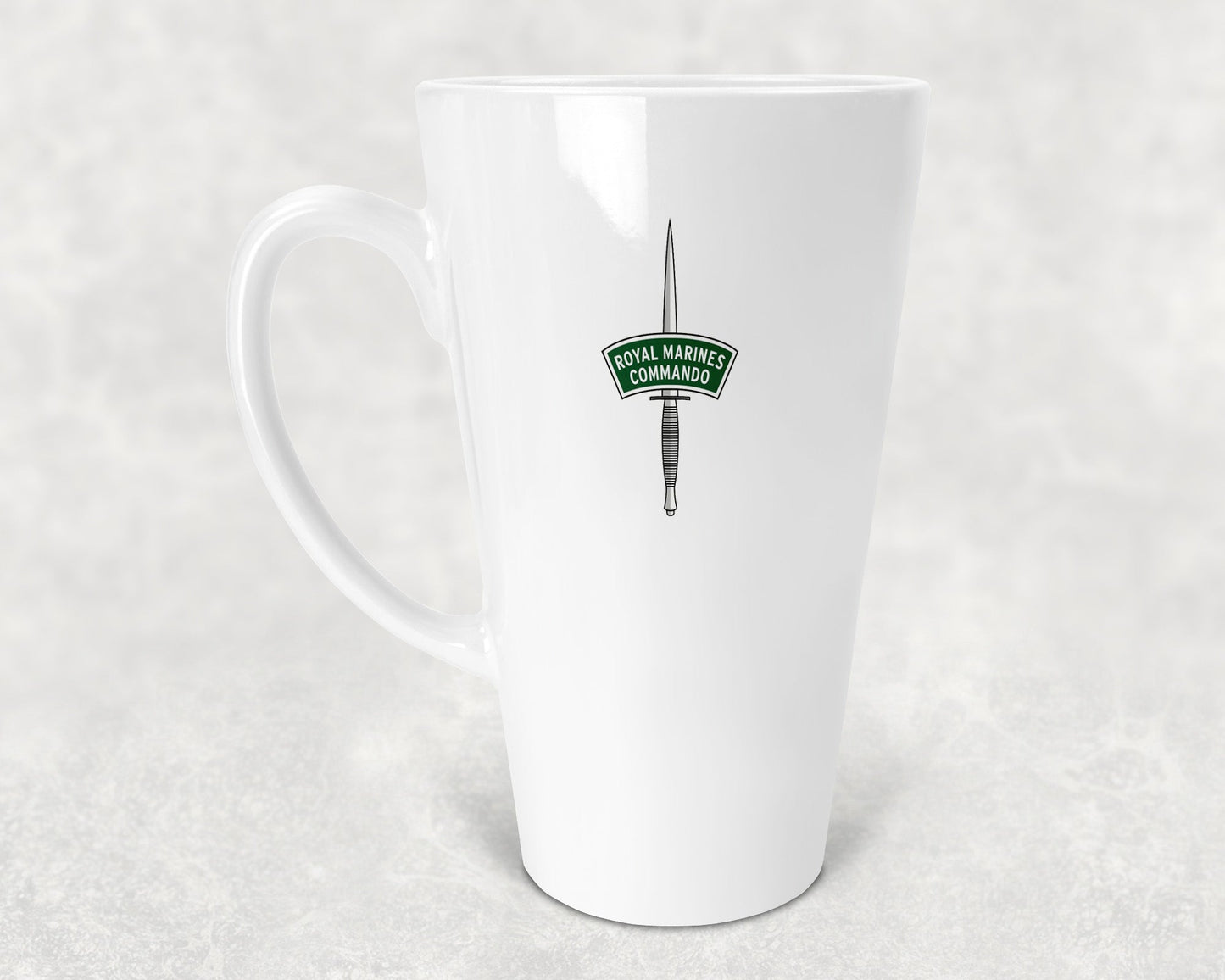 Royal Marines Commando Dagger - Latte Mug 17oz