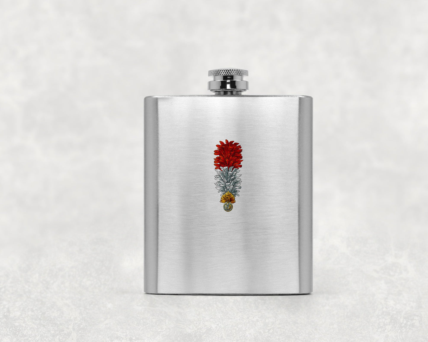 Royal Regiment Fusiliers Hackle KC - Hip Flask