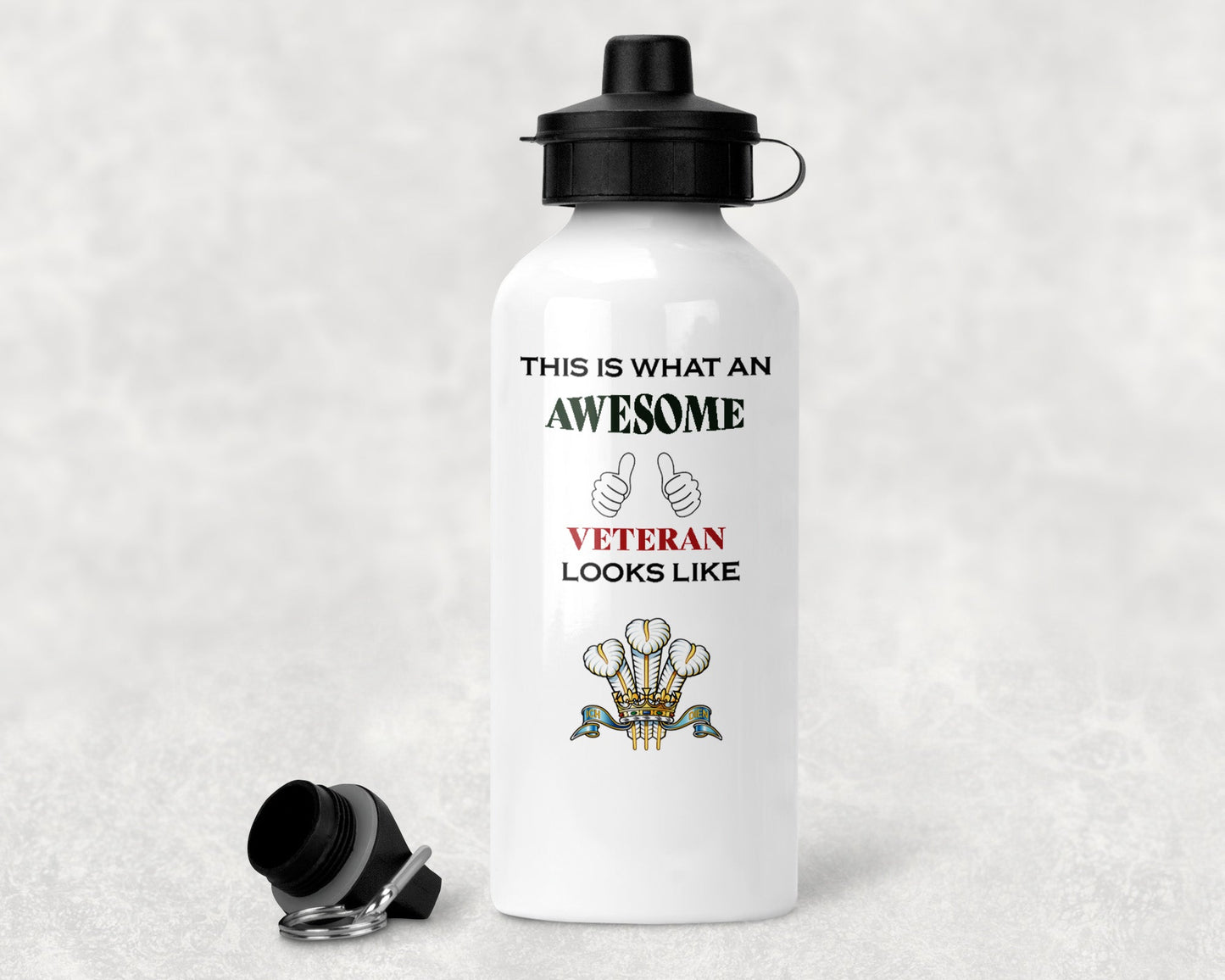Royal Regiment of Wales - Veteran - Aluminium Water Bottle