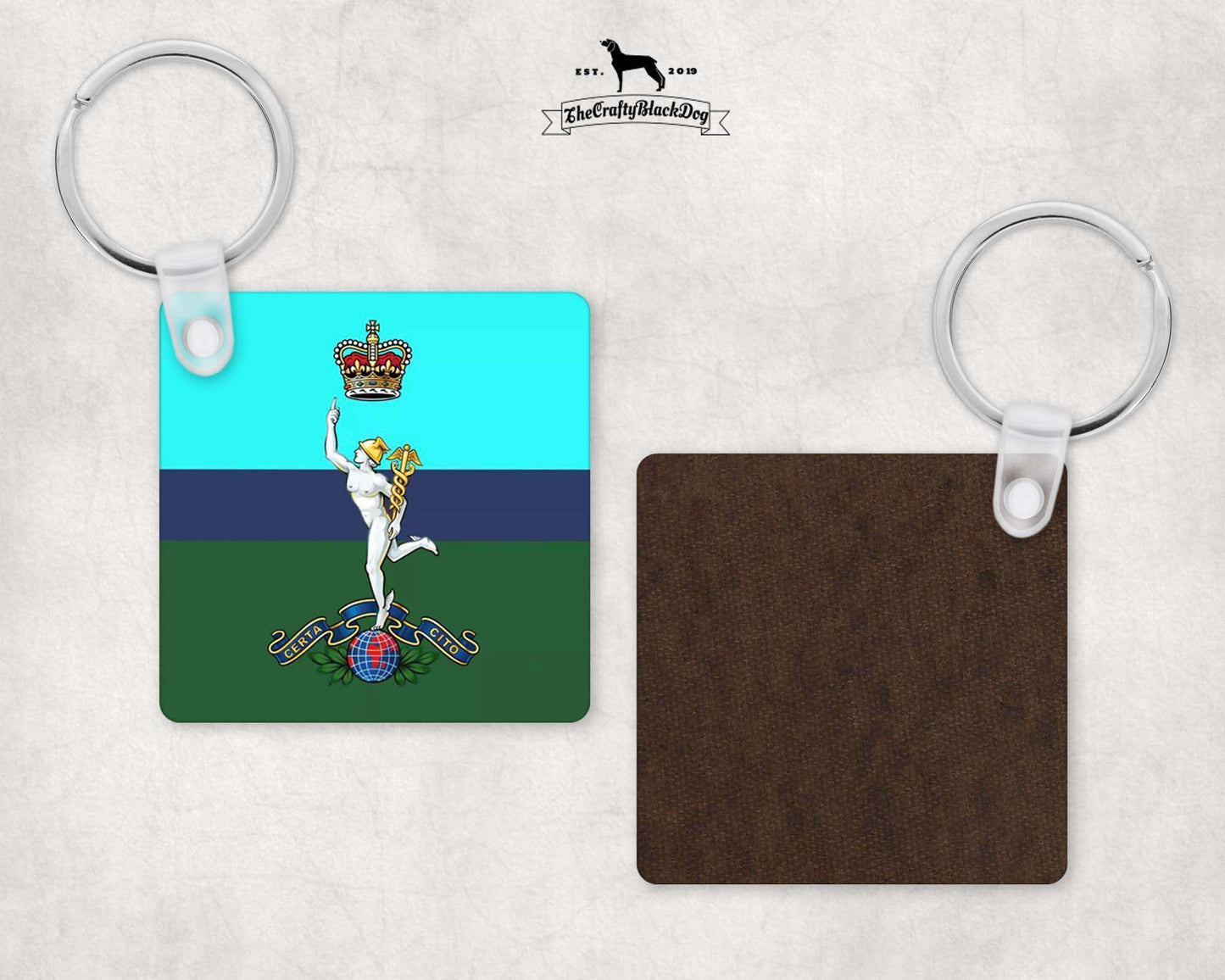 Royal Corps of Signals - Square Key Ring