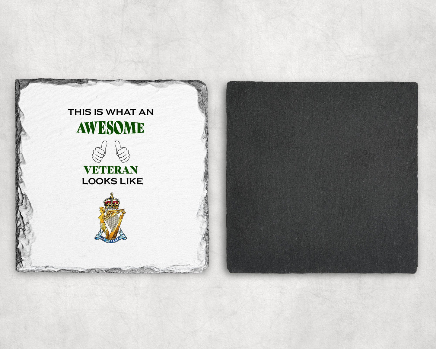 Royal Ulster Rifles - Veteran - Slate Coaster