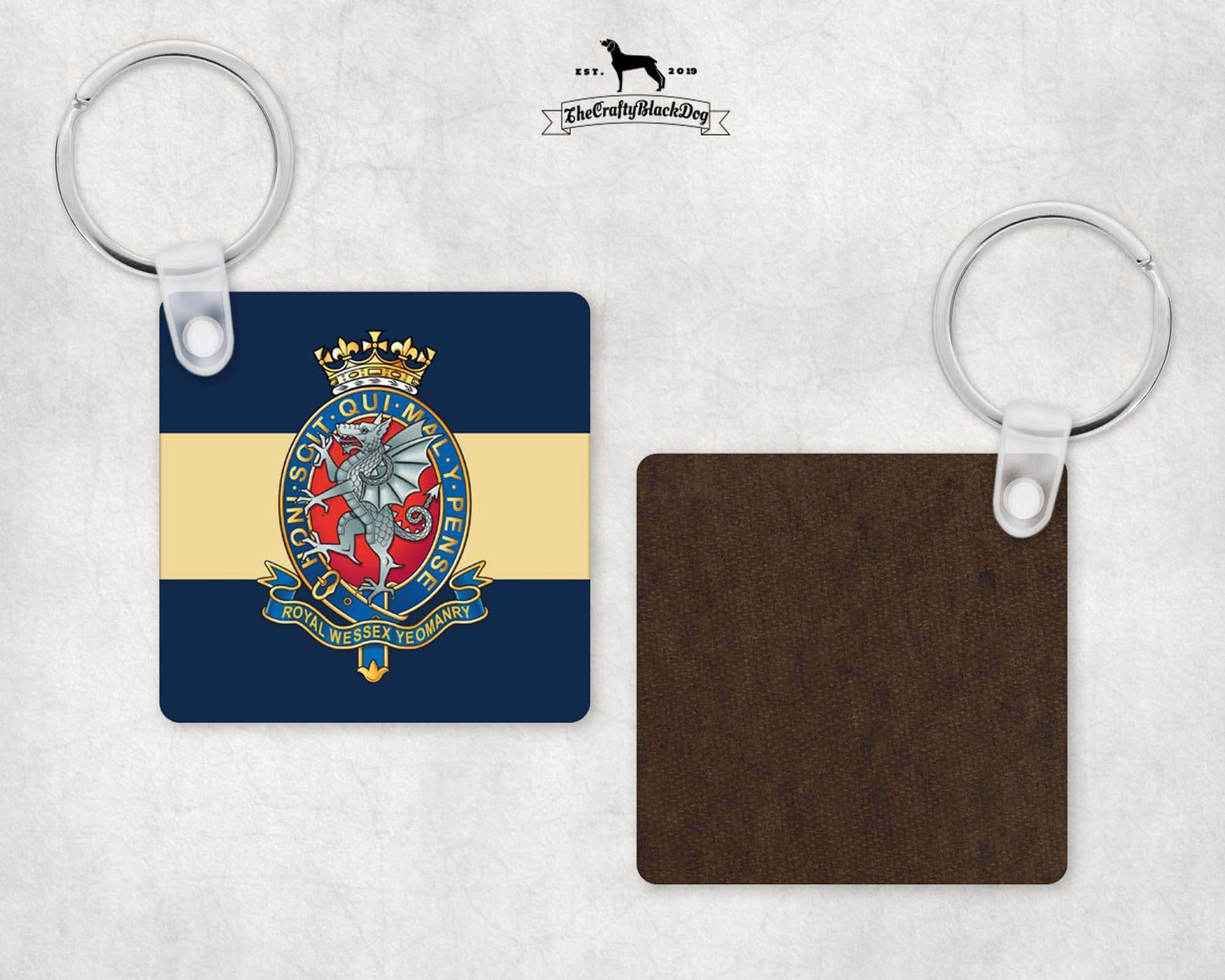 Royal Wessex Yeomanry - Square Key Ring