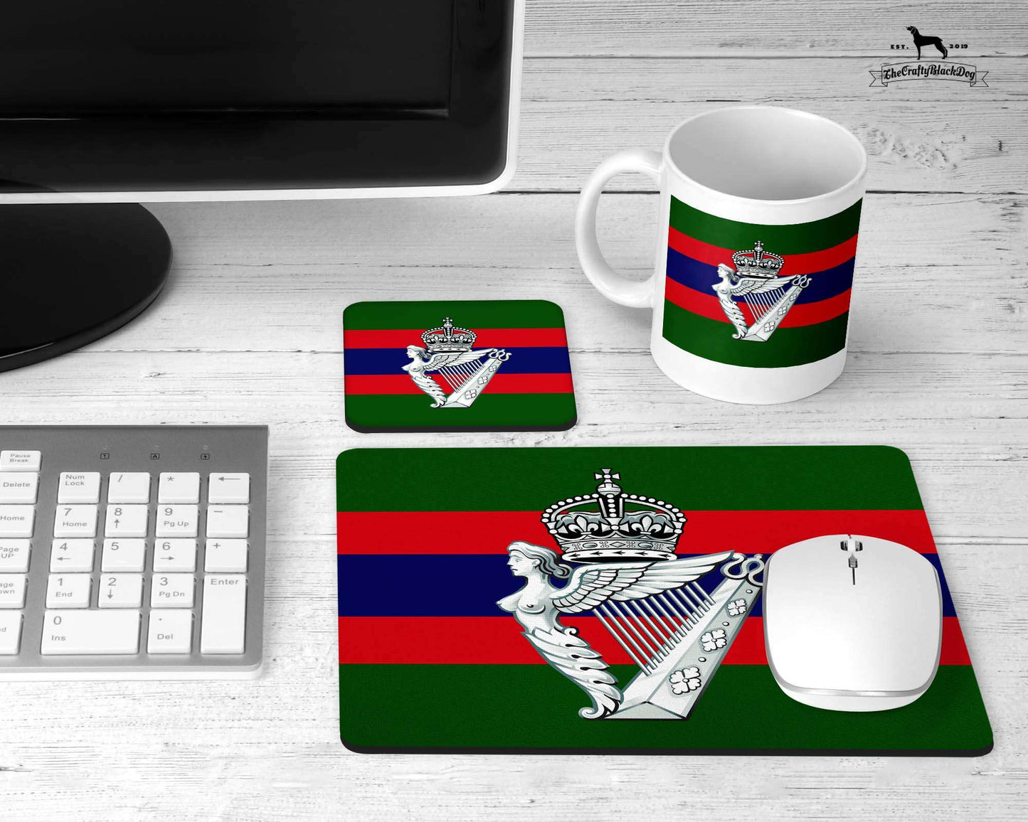 Royal Irish Regiment - Office Set (New King's Crown)