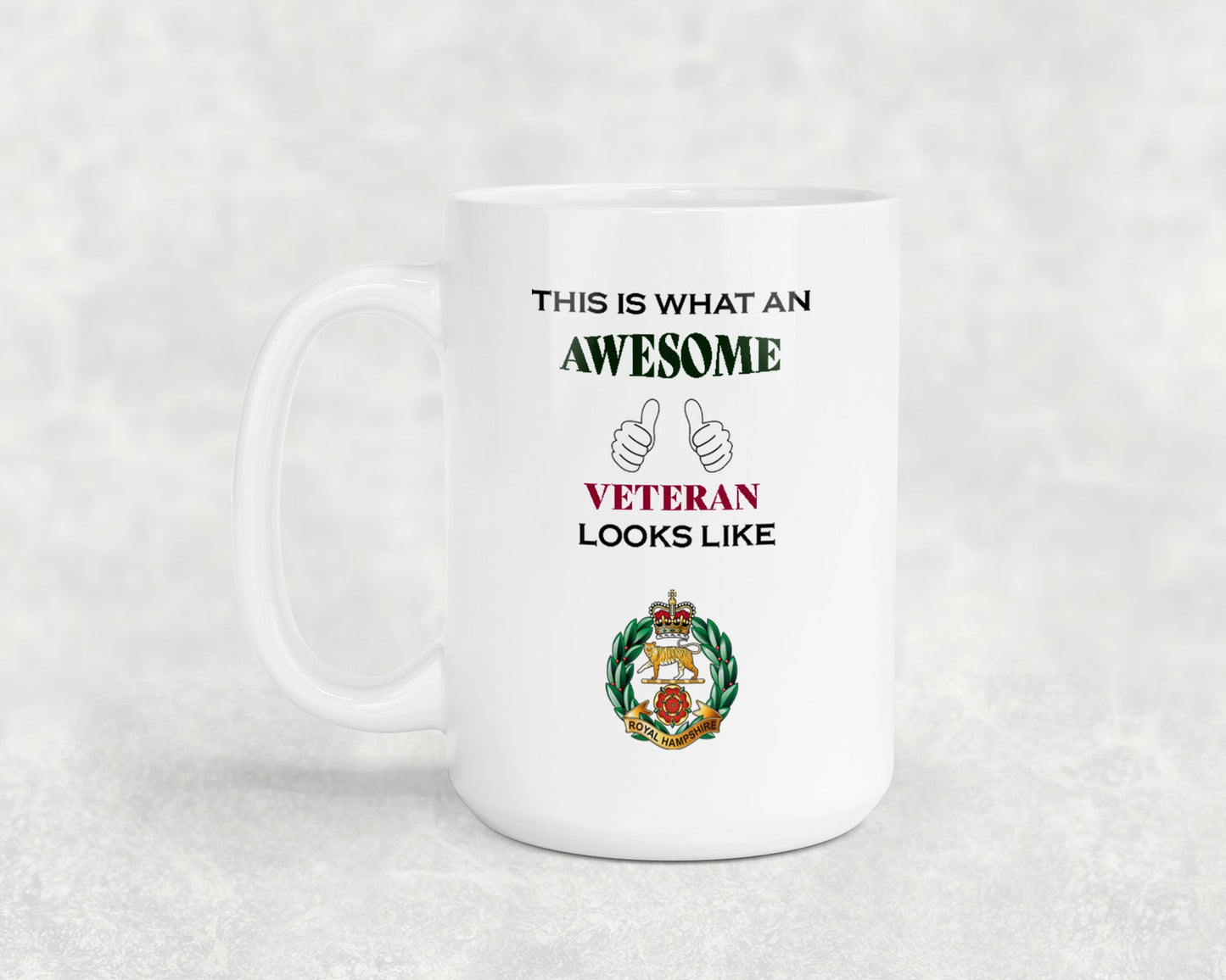 Royal Hampshire Regt - Veteran - 15oz Mug