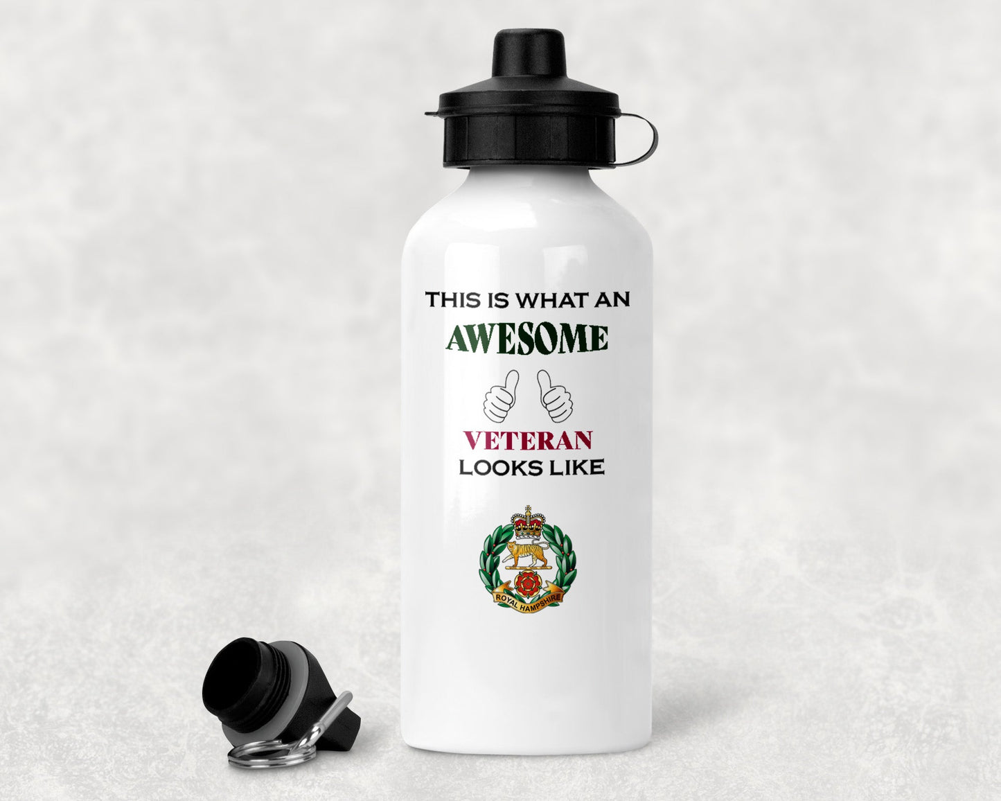 Royal Hampshire Regt - Veteran - Aluminium Water Bottle