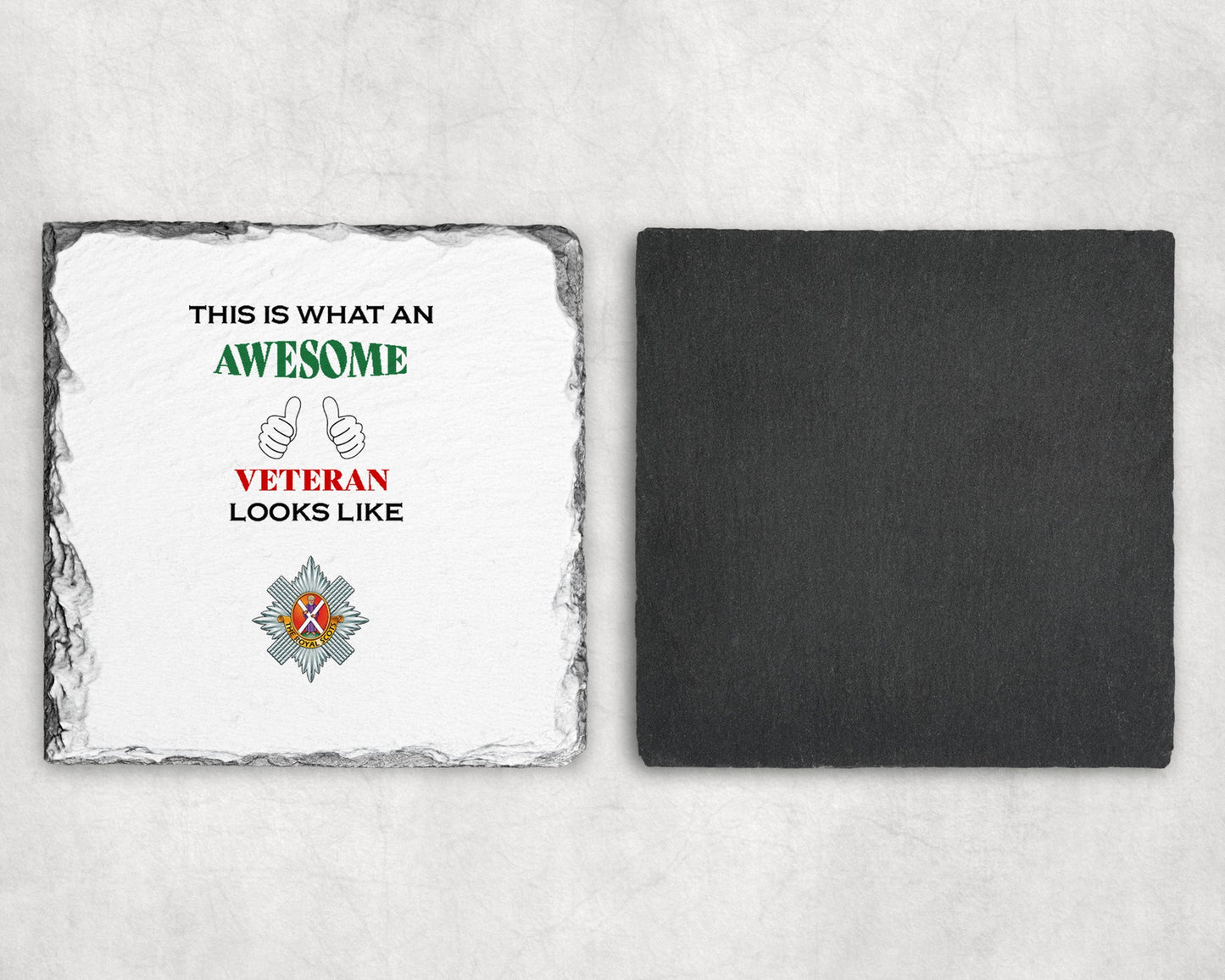 Royal Scots - Veteran - Slate Coaster