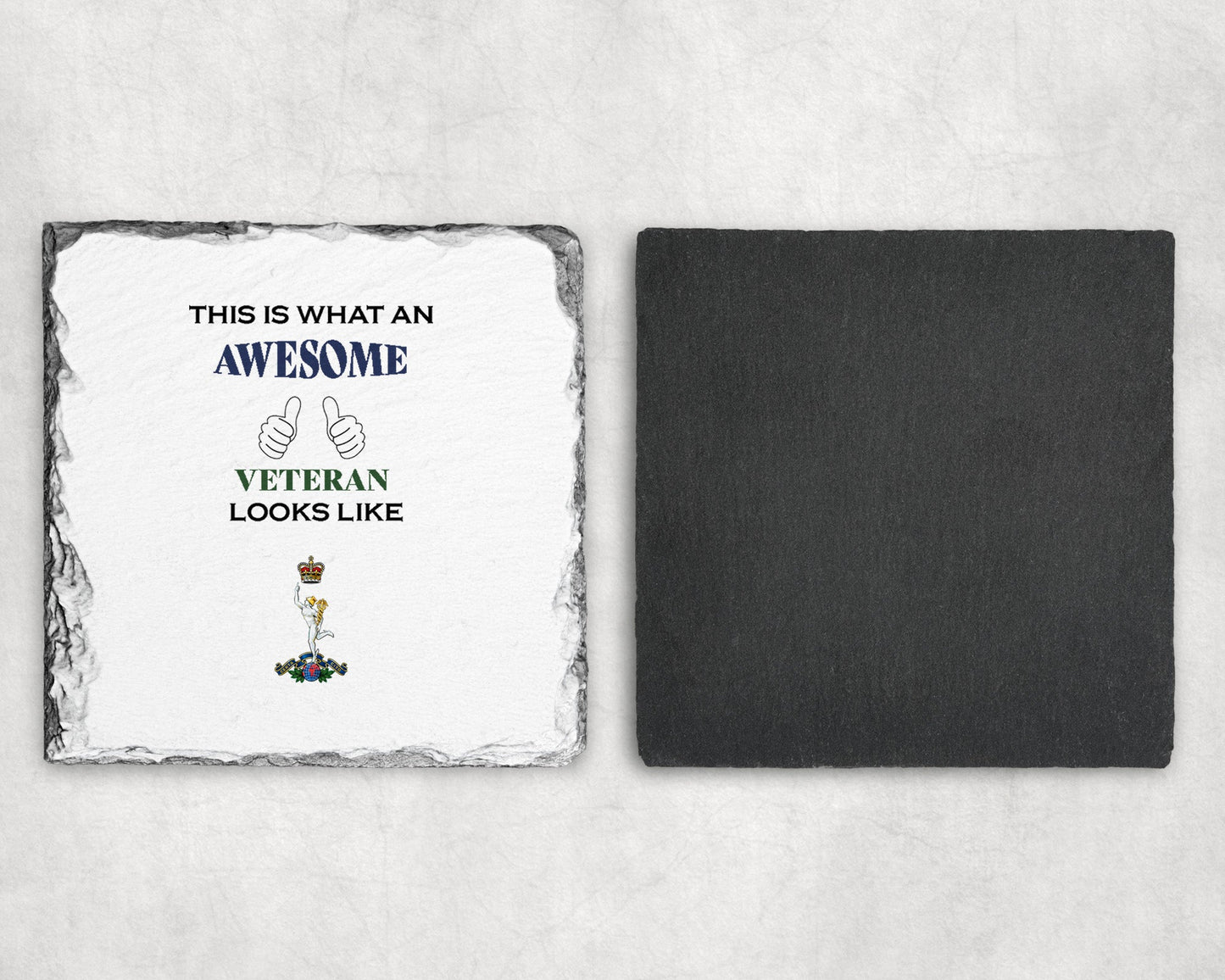 Royal Corps of Signals - Veteran - Slate Coaster