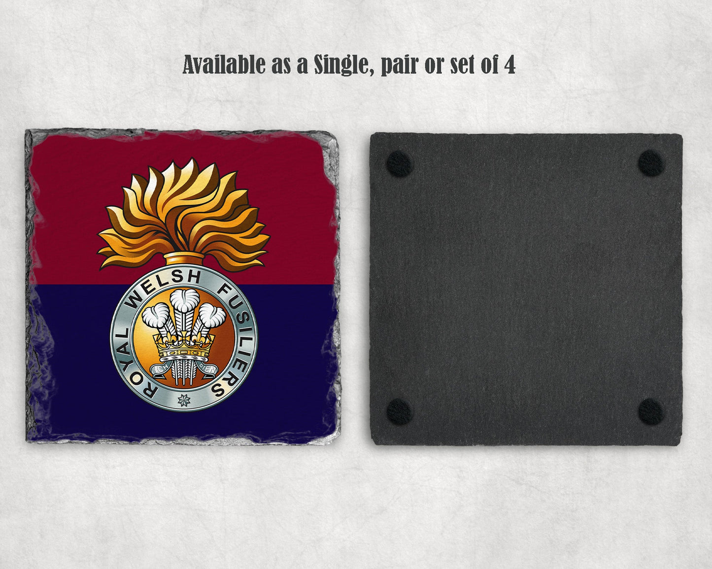 Royal Welsh Fusiliers - Slate Coaster