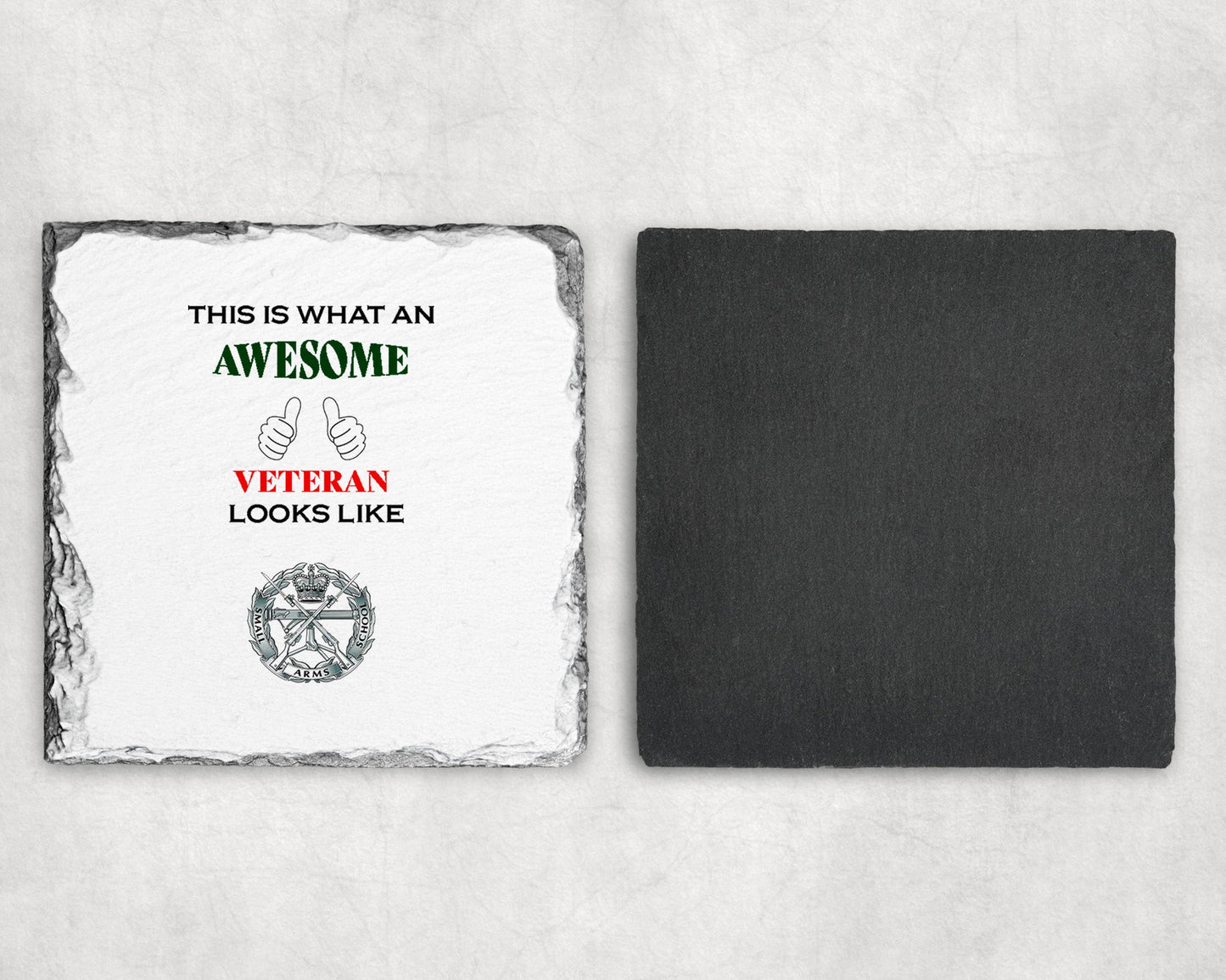 Small Arms School Corps - Veteran - Slate Coaster