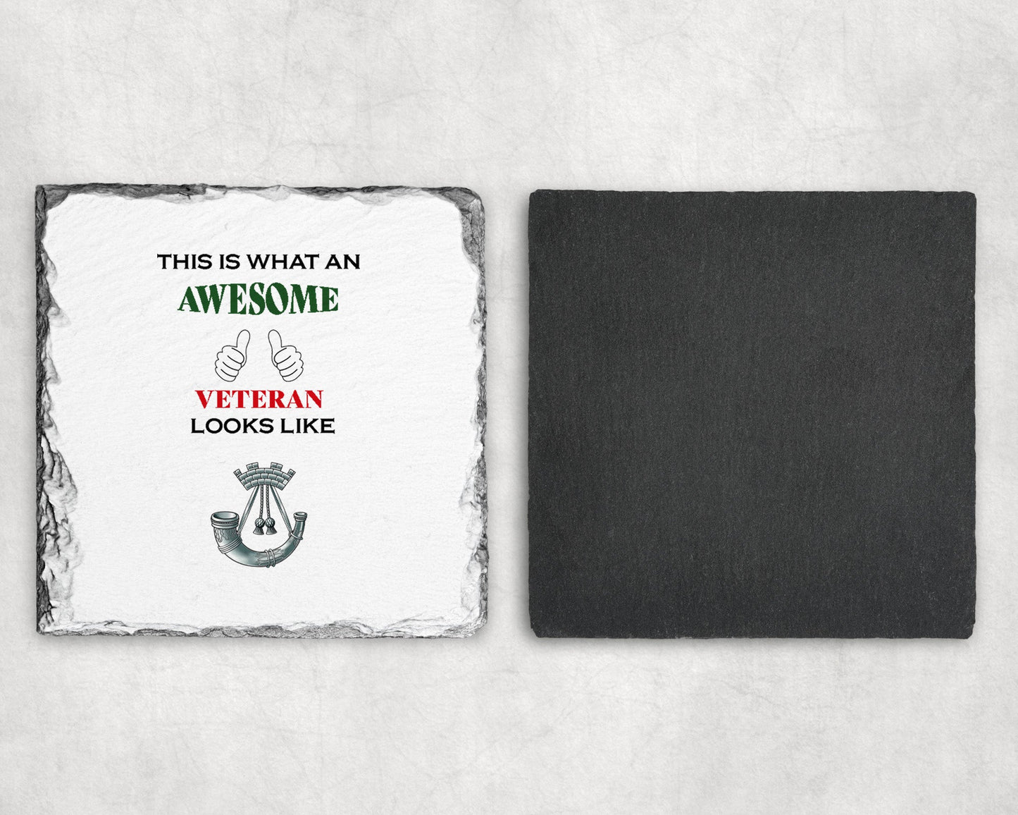 Somerset and Cornwall Light Infantry - Veteran - Slate Coaster