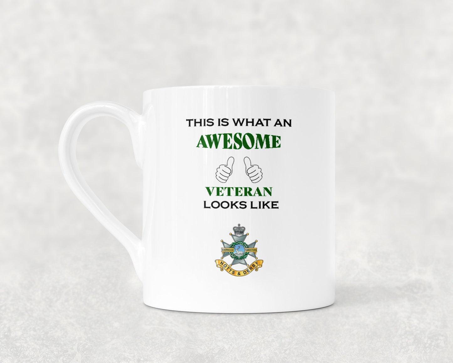 The Sherwood Foresters (Notts and Derby Regiment) - Veteran - Bone China Mug