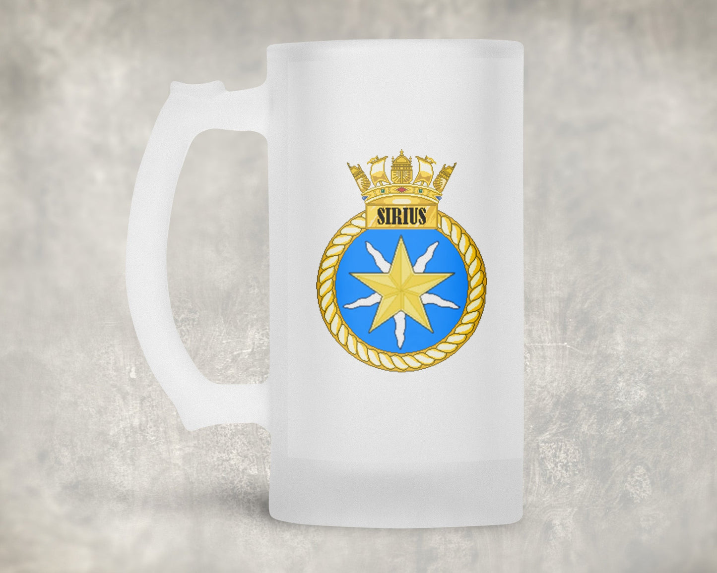 HMS Sirius - Frosted Stein/Tankard/Beer Mug - Frosted Stein/Tankard/Beer Mug