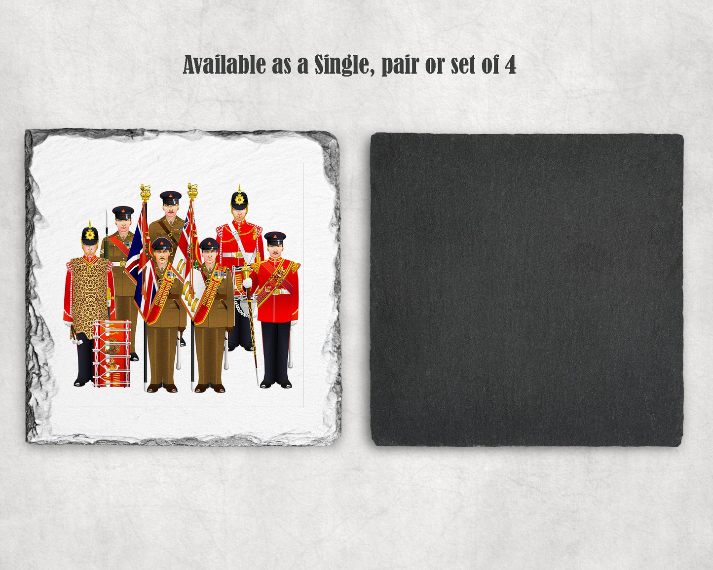 Duke of Wellington Regiment - Uniform Slate Coaster