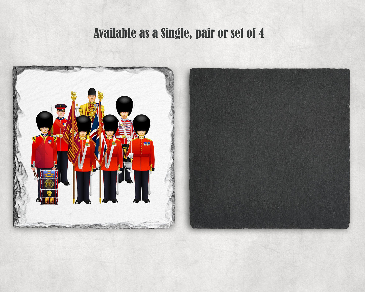 Grenadier Guards Cap Badge - Uniform Slate Coaster