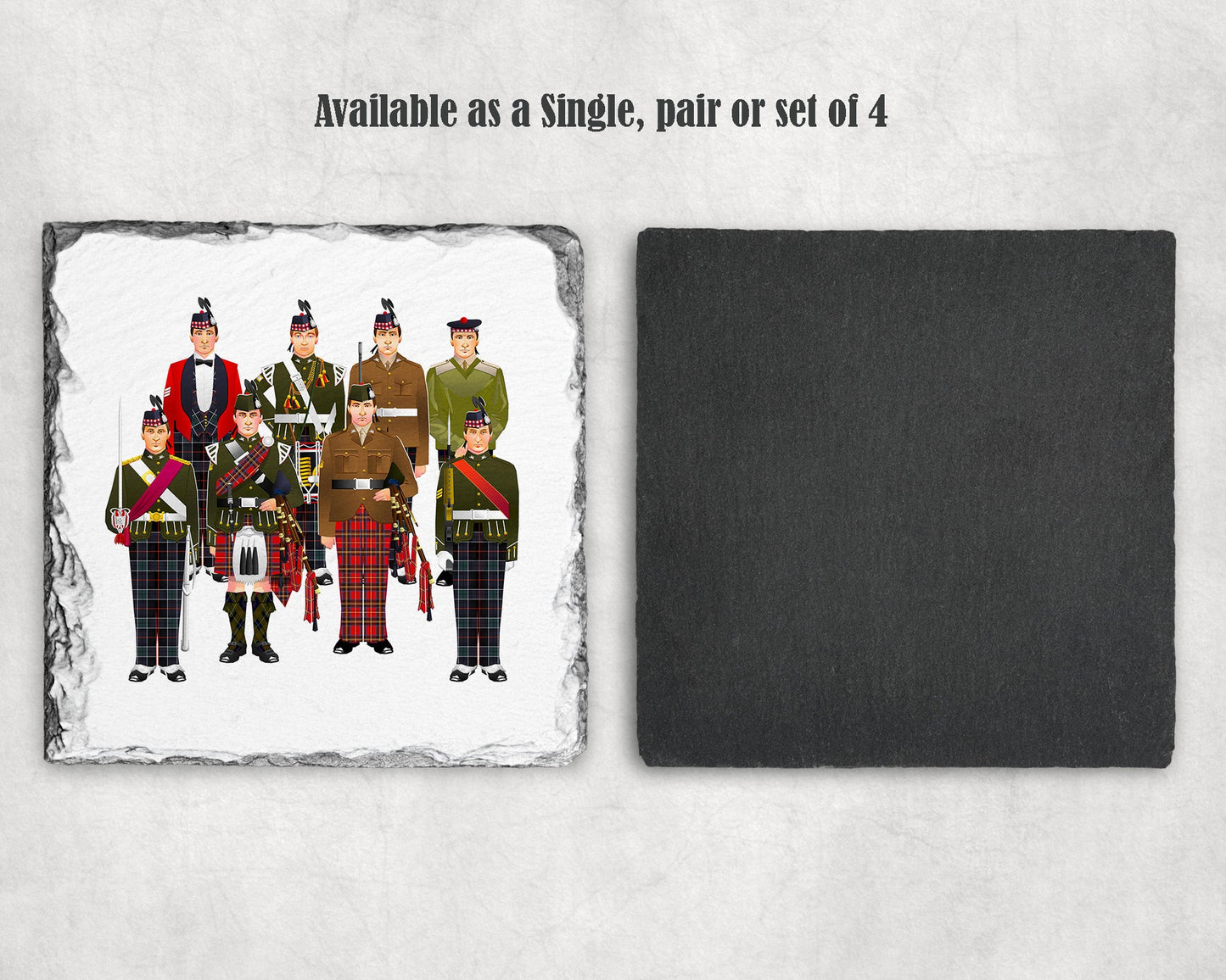 King's Own Scottish Borderers - Uniform Slate Coaster