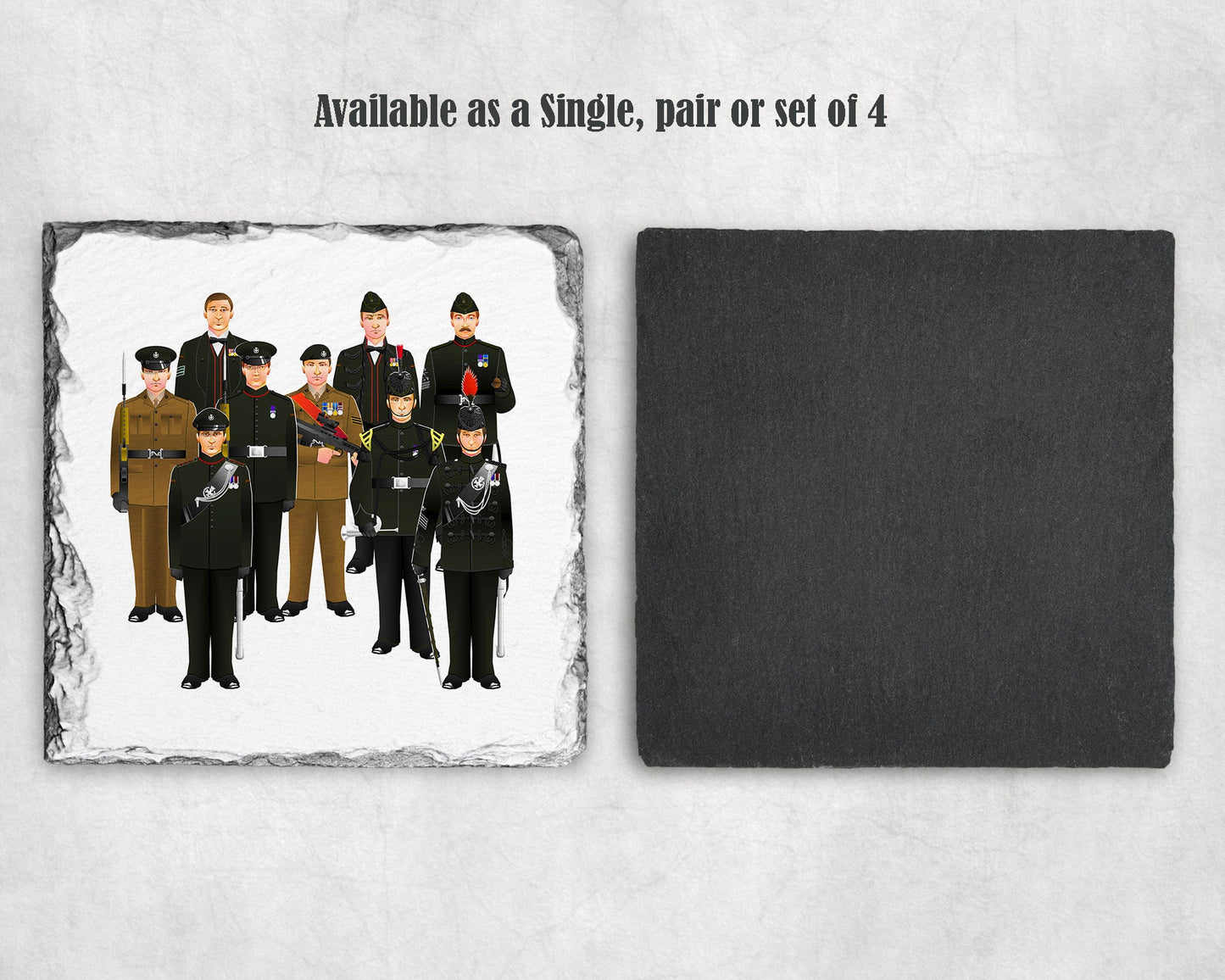 Royal Green Jackets - Uniform Slate Coaster