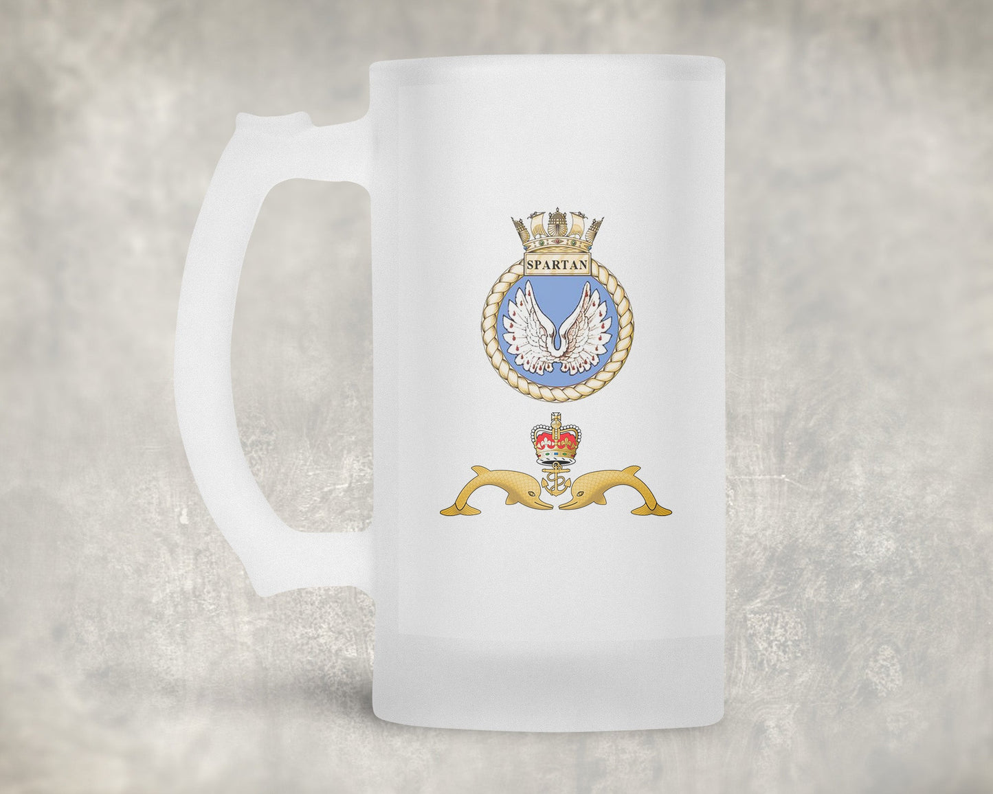 HMS Spartan - Frosted Stein/Tankard/Beer Mug - Frosted Stein/Tankard/Beer Mug