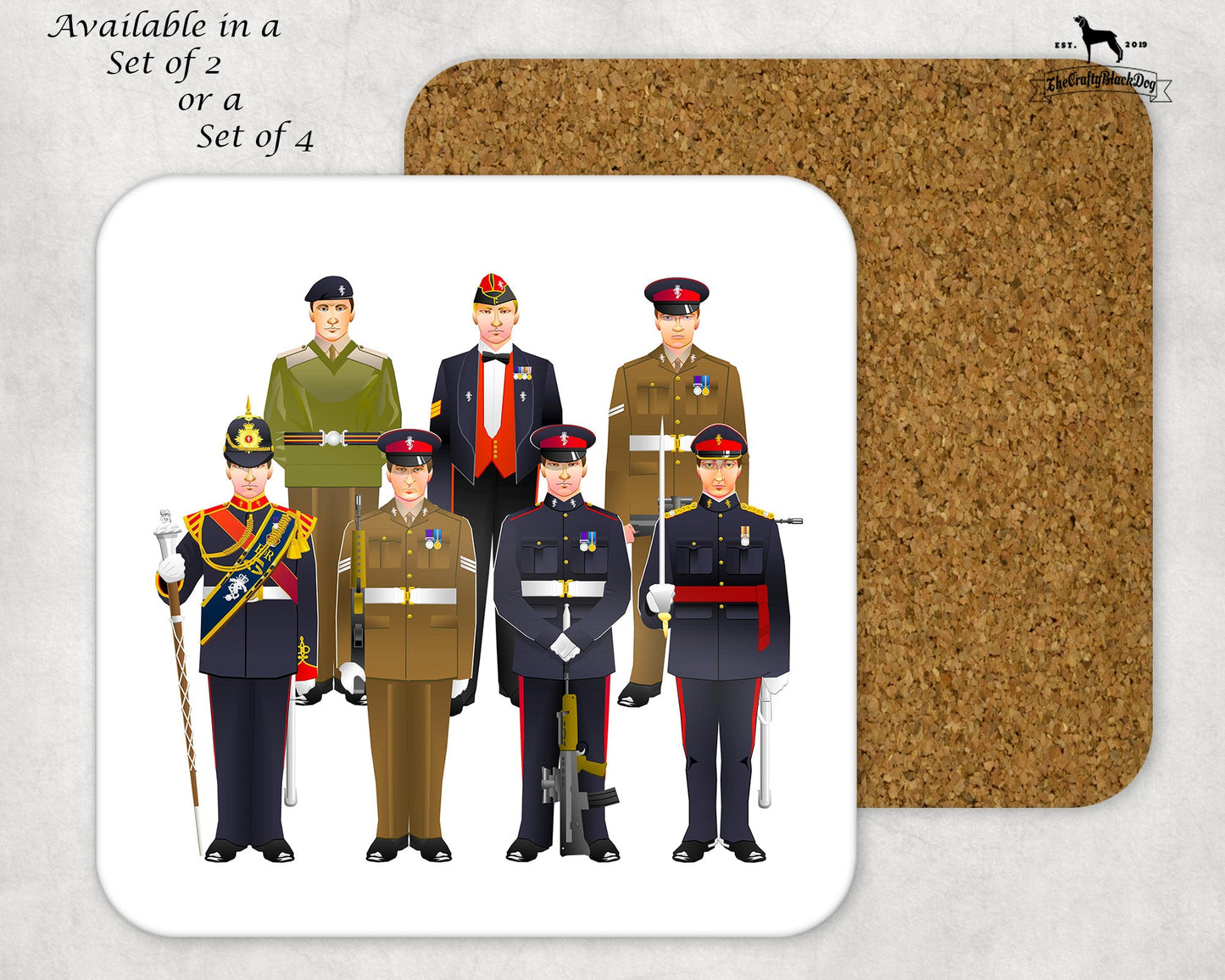 Royal Electrical and Mechanical Engineers - Uniform Coaster Set