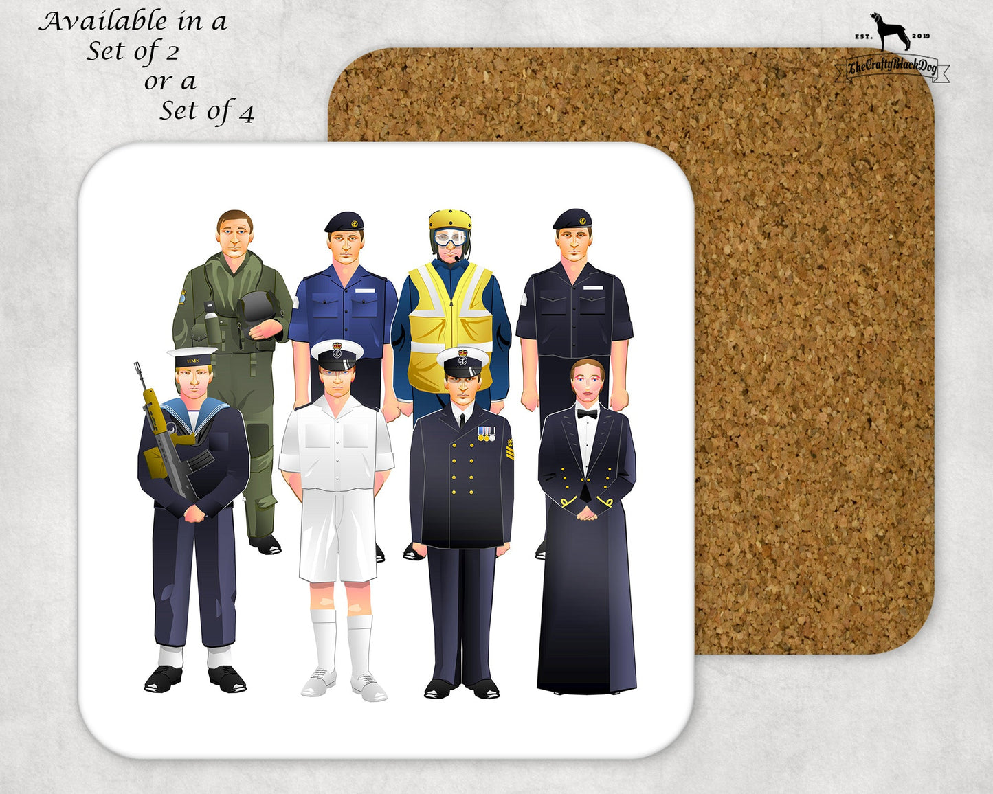 Royal Navy - Uniform Coaster Set