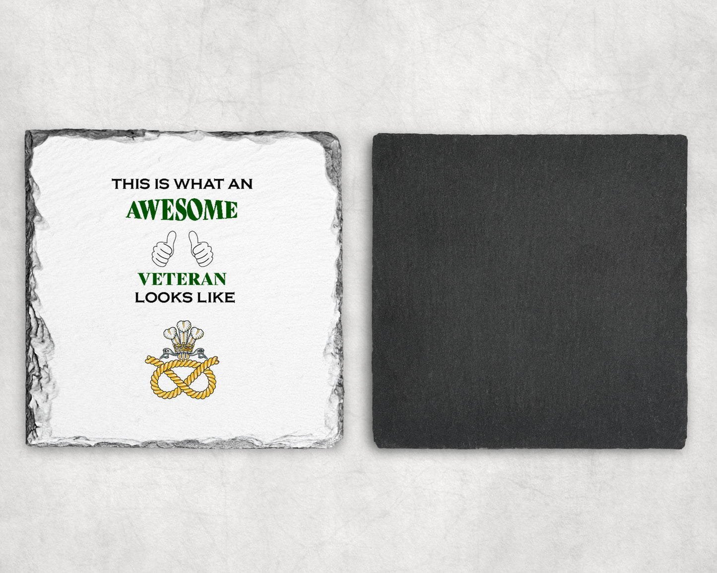 Staffordshire Regiment - Veteran - Slate Coaster