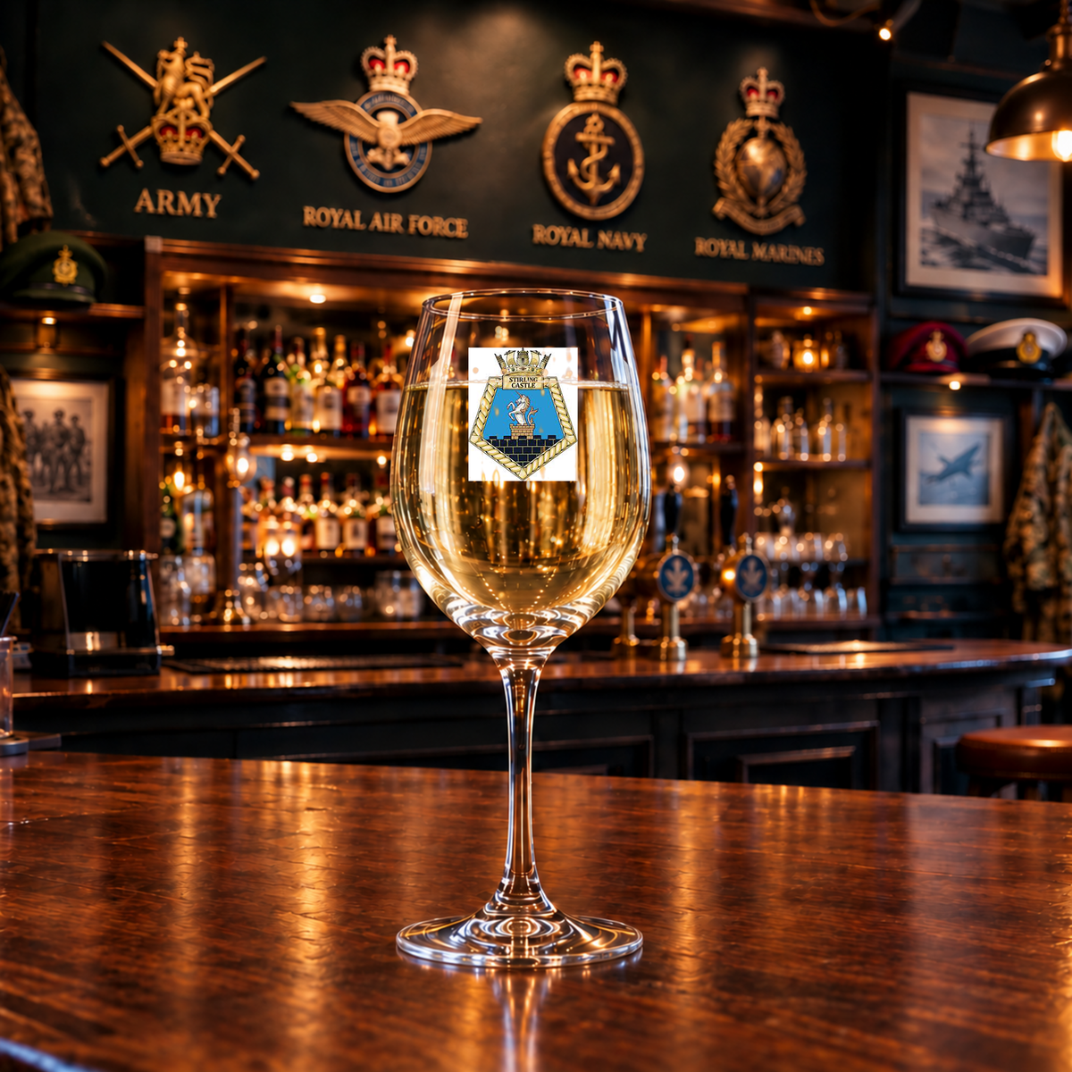 RFA Stirling Castle - Wine Glass | The Crafty Black Dog