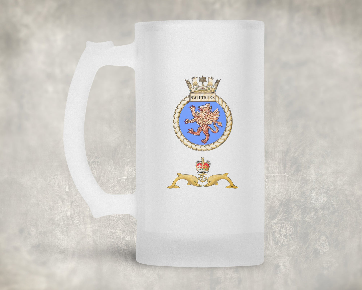 HMS Swiftsure - Frosted Stein/Tankard/Beer Mug - Frosted Stein/Tankard/Beer Mug