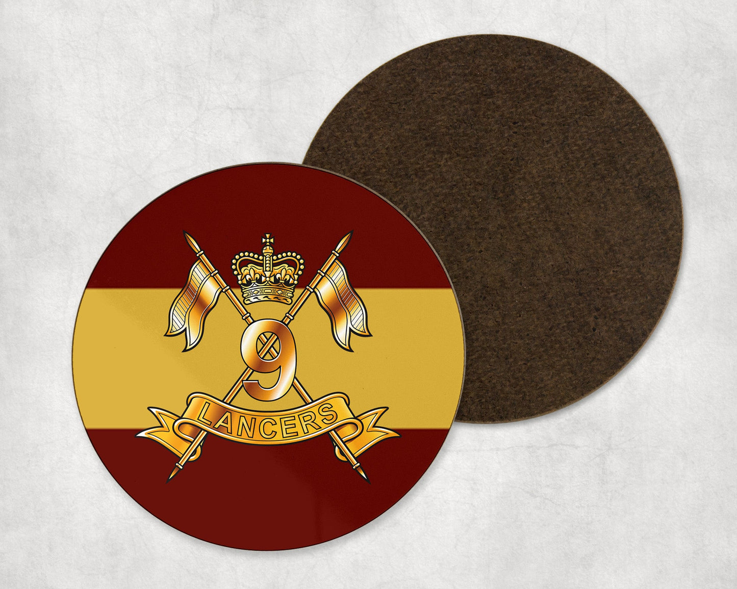 9th Queen's Royal Lancers - Round Coaster Set