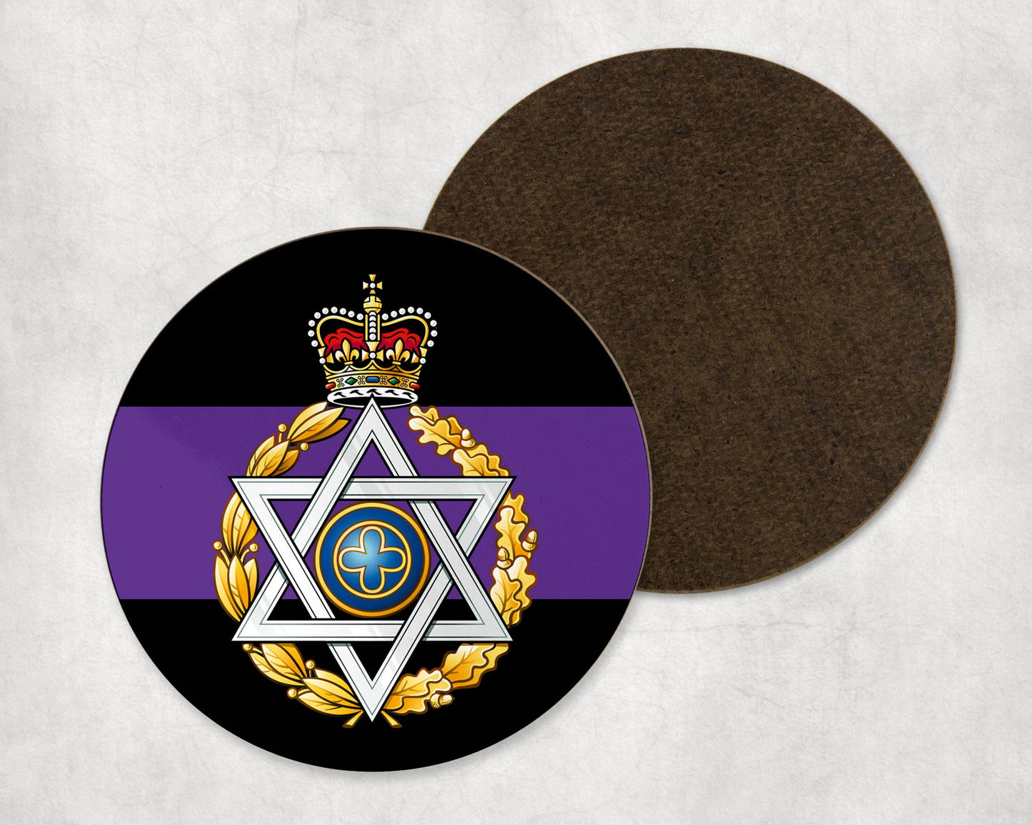 Royal Army Chaplains' Department Jewish - Round Coaster Set