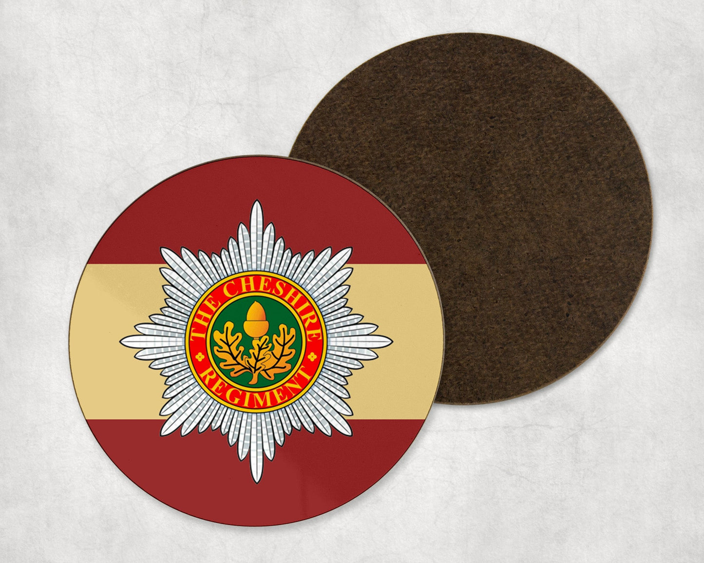 Cheshire Regiment - Round Coaster Set