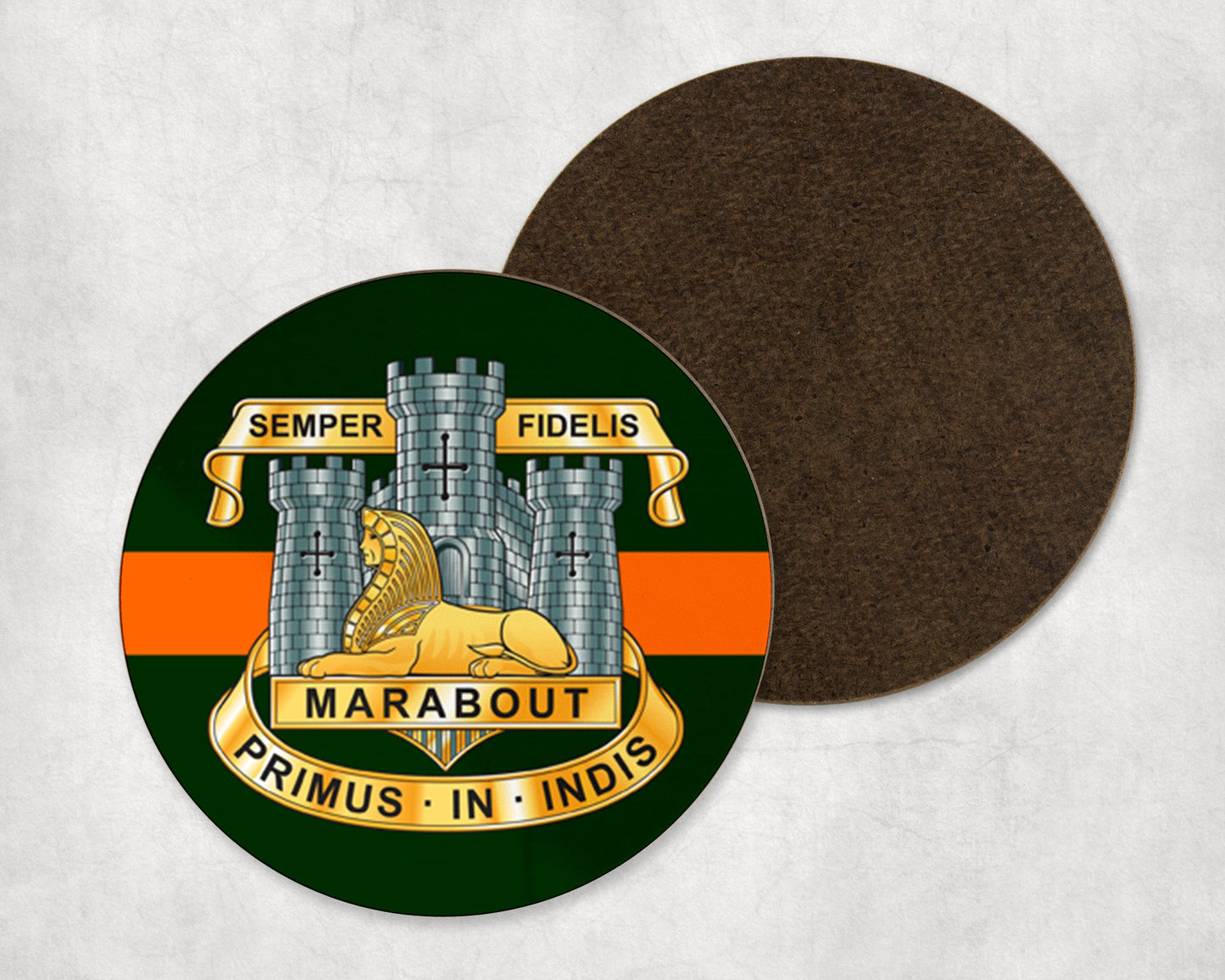 Devonshire & Dorset Regiment - Round Coaster Set