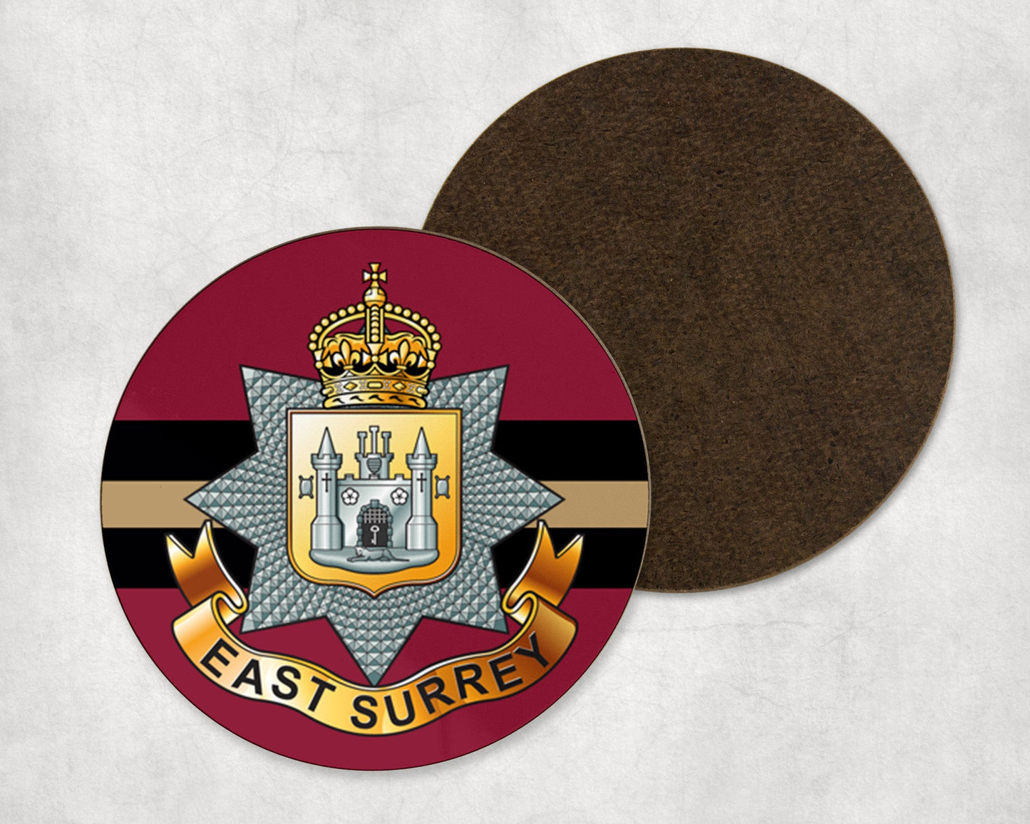 East Surrey Regiment - Round Coaster Set
