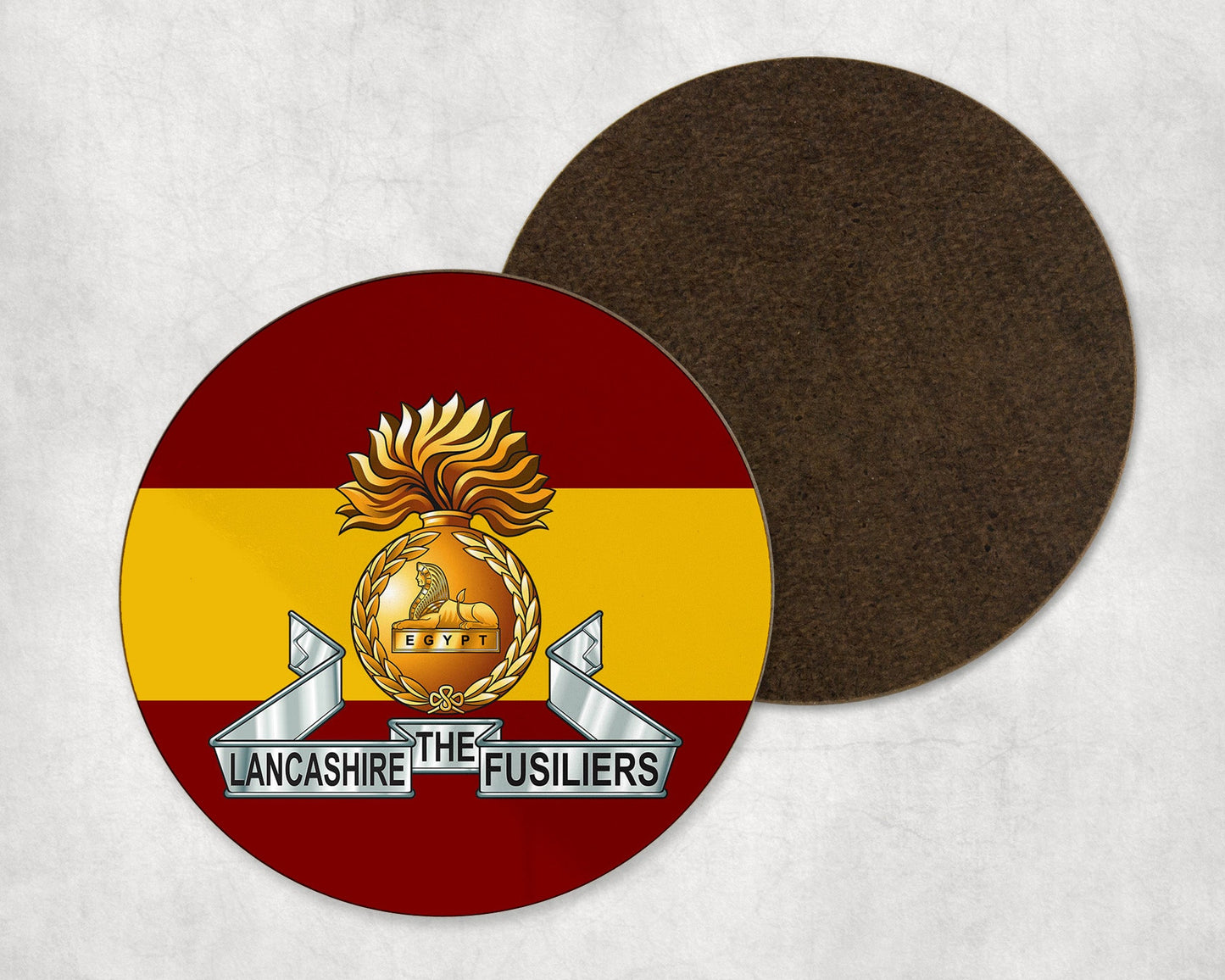 Lancashire Fusiliers - Round Coaster Set