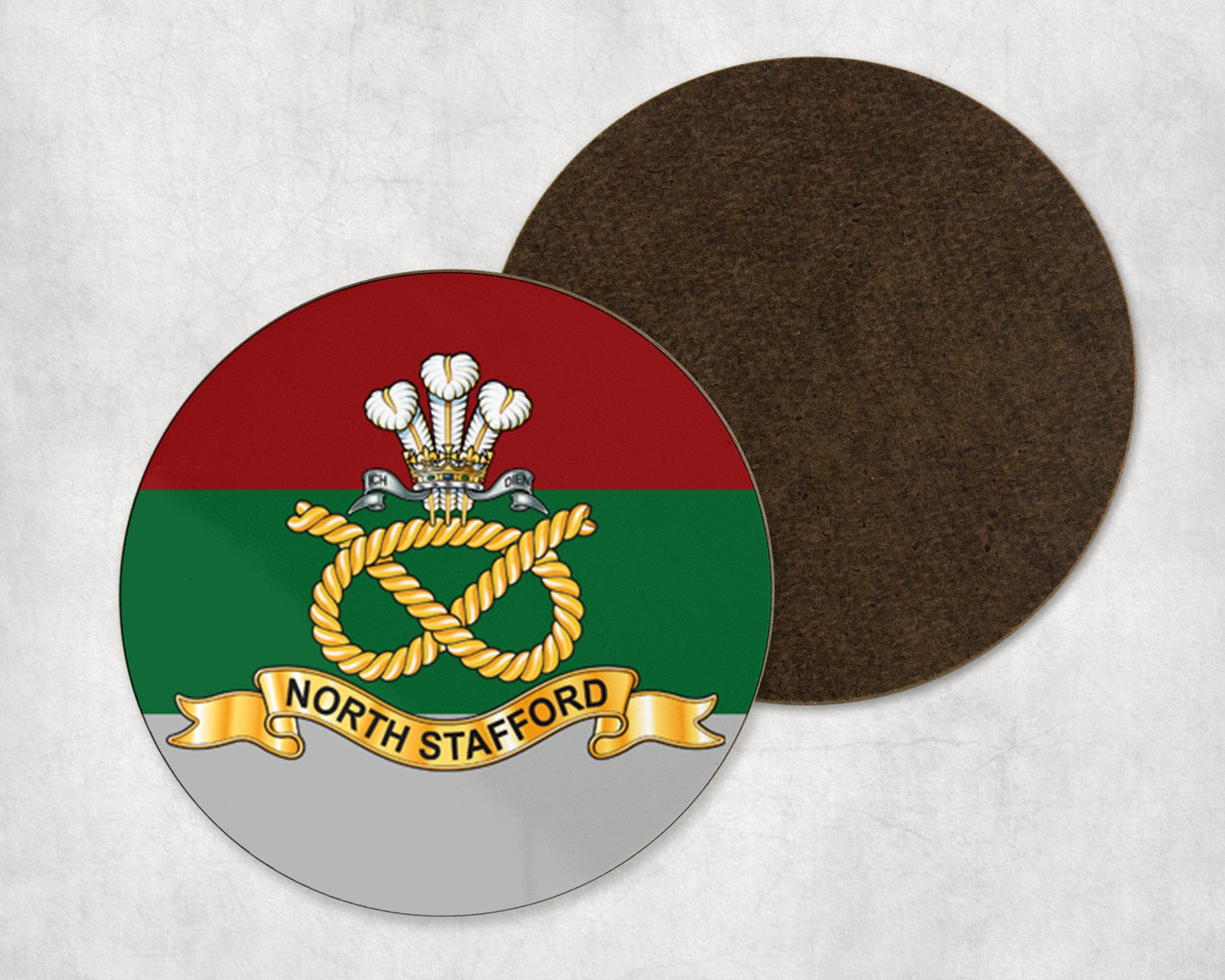 North Staffordshire Regiment - Round Coaster Set