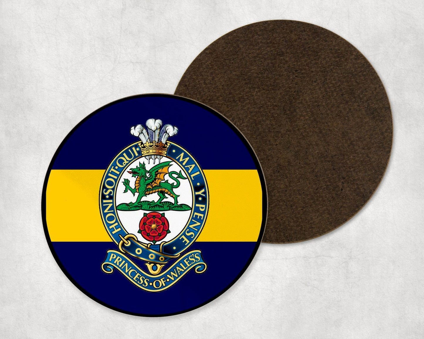 Princess of Wales's Royal Regiment - Round Coaster Set