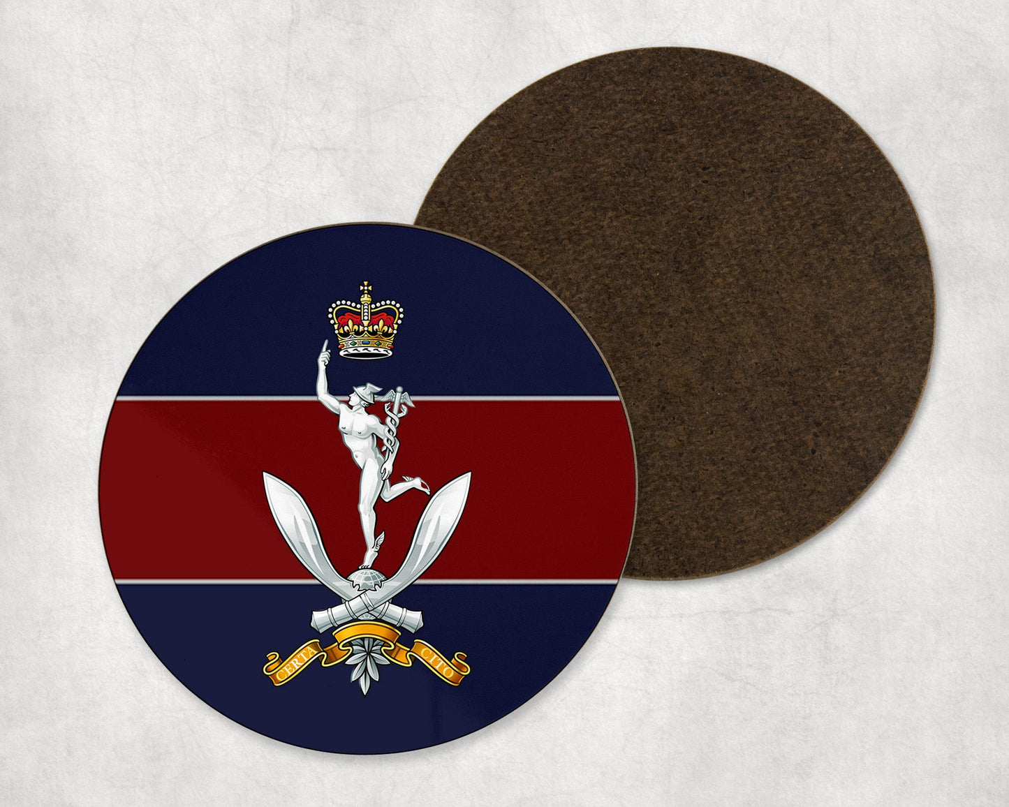 Queen's Gurkha Signals - Round Coaster Set