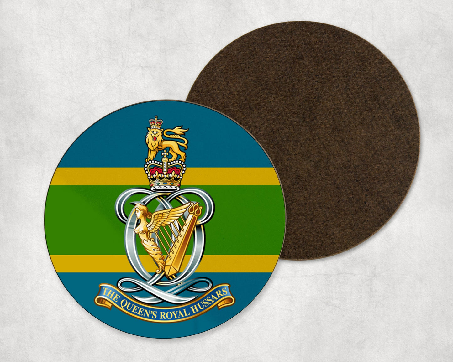 Queen's Royal Hussars - Round Coaster Set