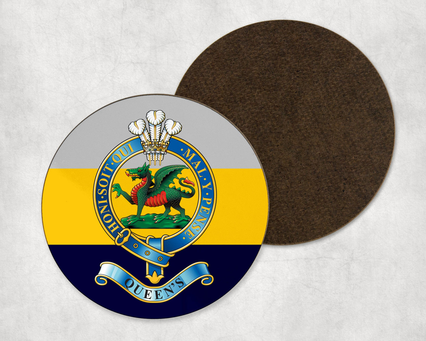 Queen's Regiment - Round Coaster Set