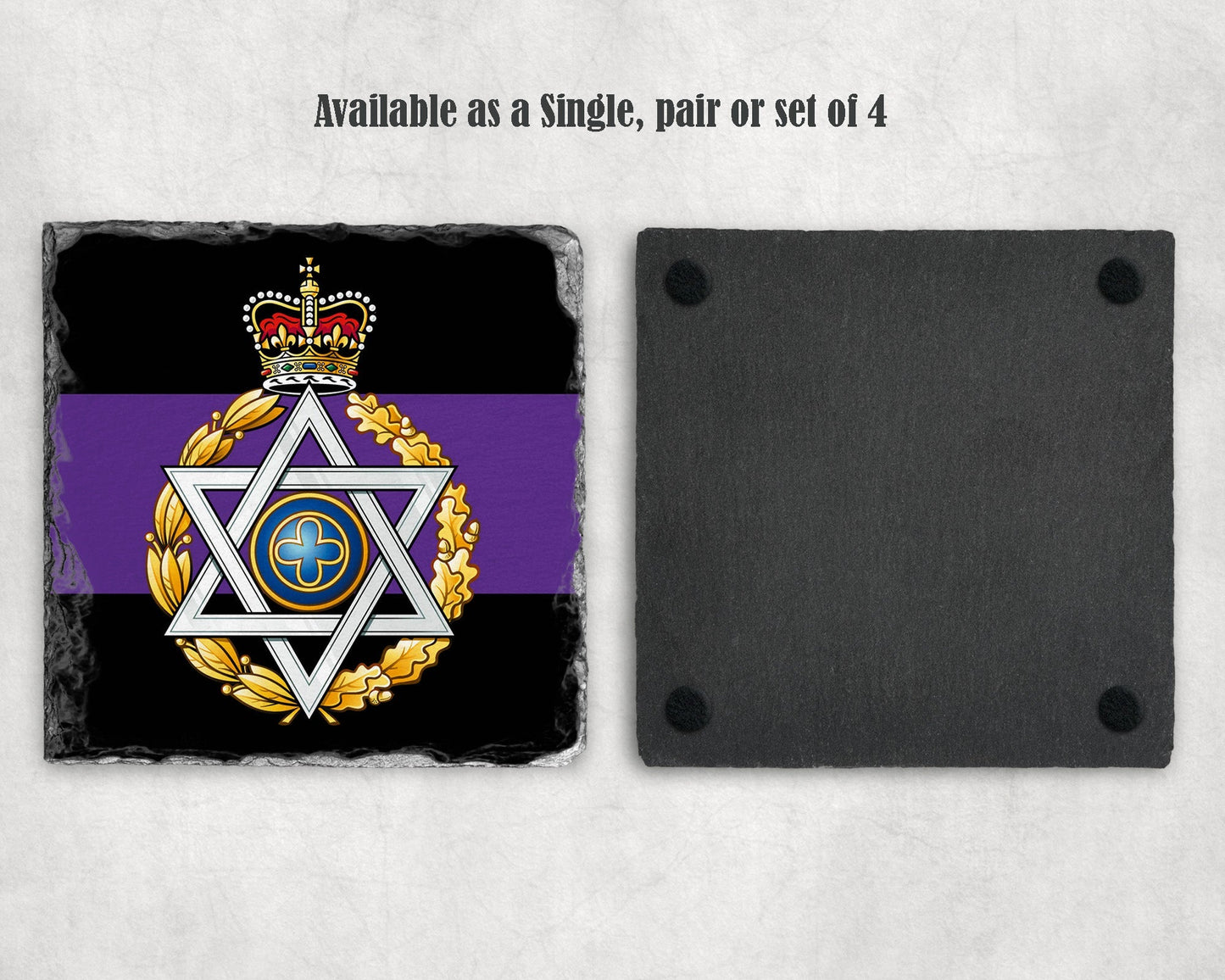 Royal Army Chaplains' Department Jewish - Slate Coaster